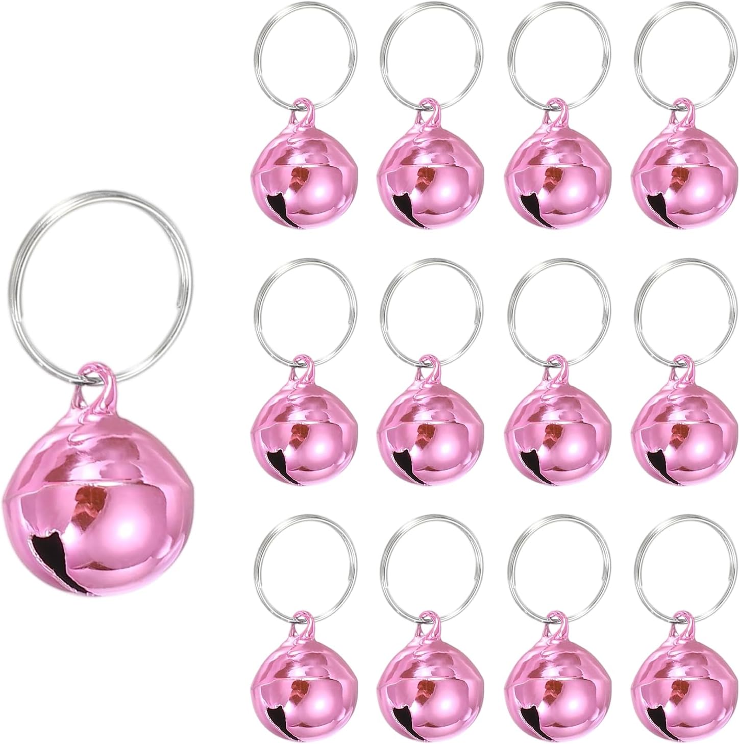 PATIKIL 12 PCS Dog Bell, Mini Cat Bell Small Pet Collar Bells Keychain Cute Bulk Metal Loud Jingle for Dog Collar Charm Pendant Necklace DIY Crafts Christmas Tree Decorations
