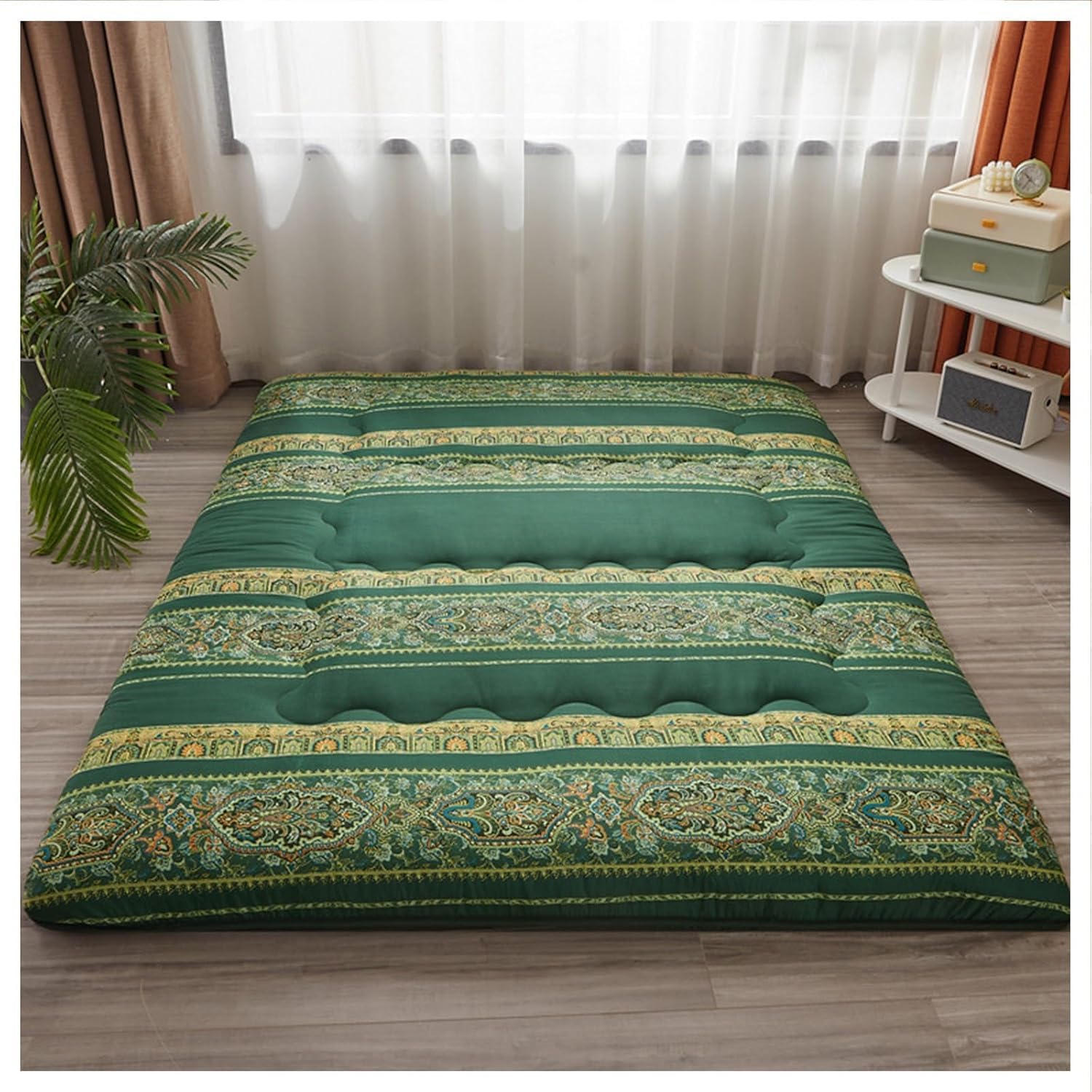 Futon Japonais Matelas De Sol Pliable - 2 Personnes/1 Place (A,90x200cm)