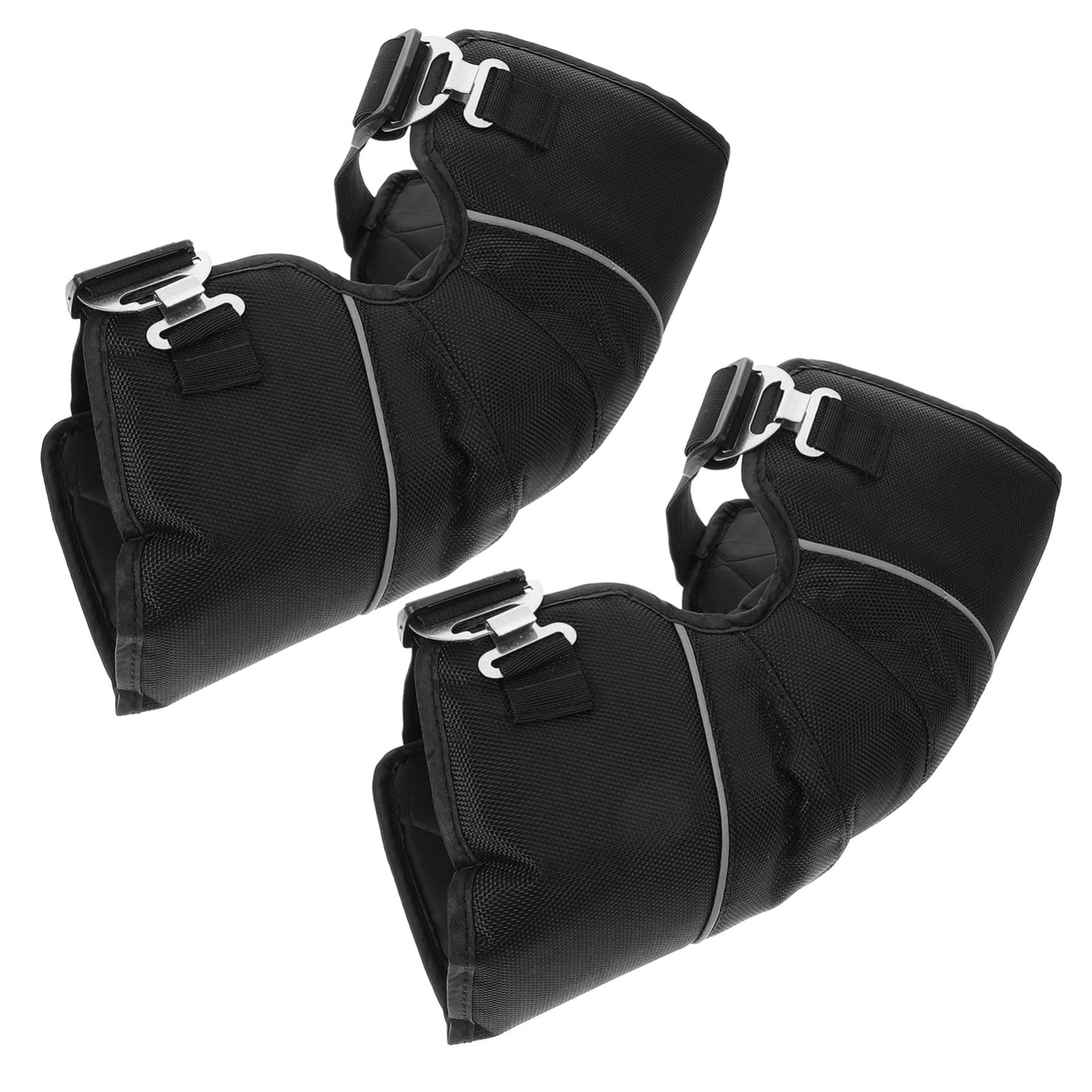 Healeved 4 Ensembles Vélo Protecteur Sportifs Du Genou Gardiens Du Genou Plus Taille Patins De Skate Coussinets De Protection Faux Cuir Black 2 Pièces * 4