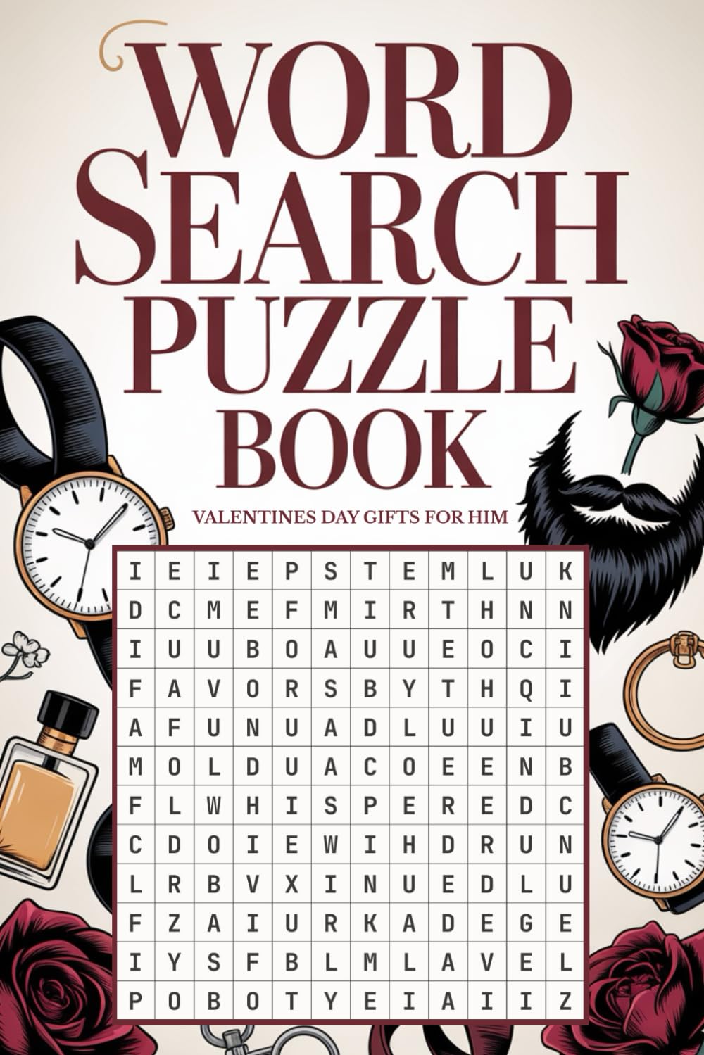 Valentines Day Gifts for Him: Word Search Puzzle Book with 100 Brain Games and Answers for Adults & Teens