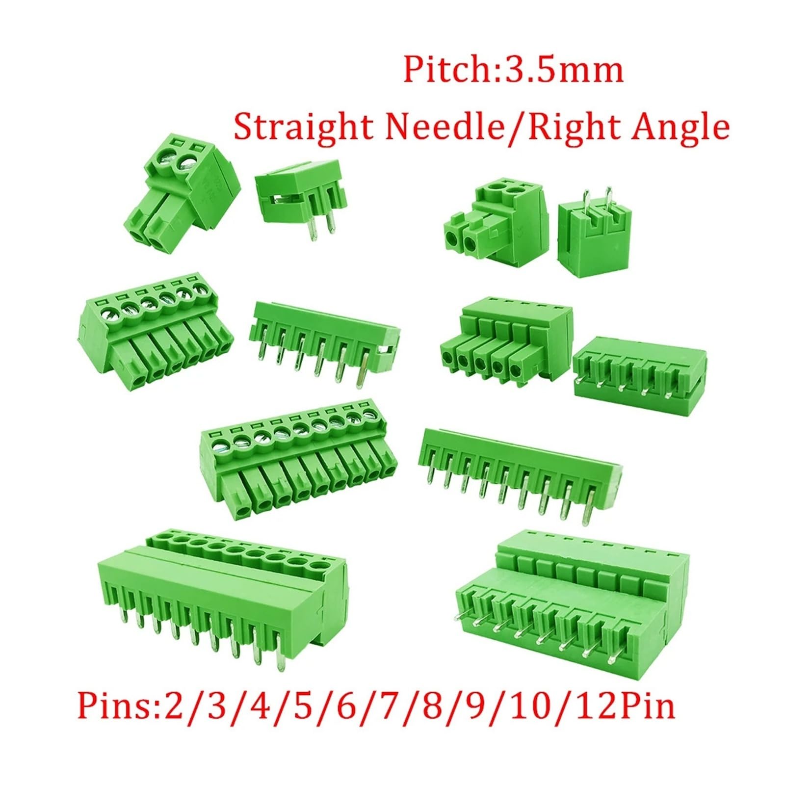 5 par 3,5 mm 3,81 mm 3,96 mm 5,08 mm zacisk śrubowy 2-12 pin męski żeński gniazdo wtykowe nagłówka złącze kabla