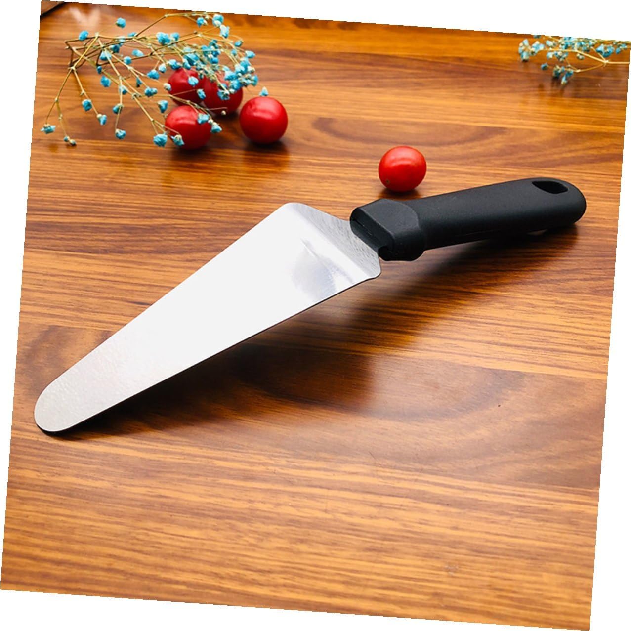 Pizza Cutter and Cream Cake Spatula Set 2pcs Stainless Steel Pizza Slicer with Pp Handle Multifunctional Baking Tool and Serving