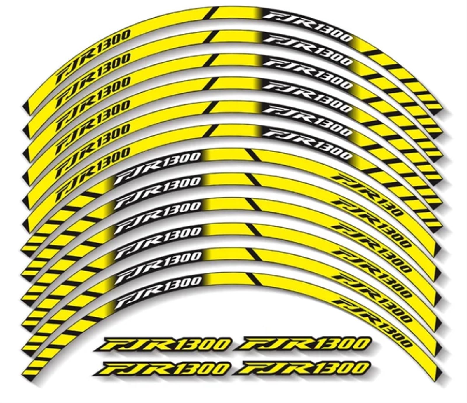 Motorcycle Wheel Stickers Reflective Decals Rims for Yamaha FJR1300 Fjr 1300 Motorbike(Color5)