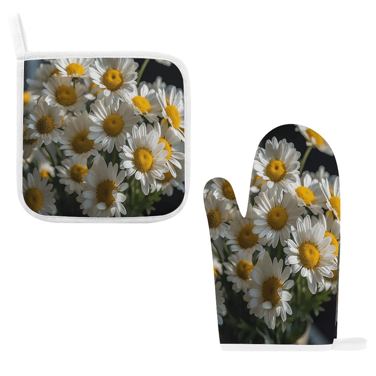 Btcowzrv Style Handful Of Daisies Oven Mitts And Pot Holders 2Pcs Set