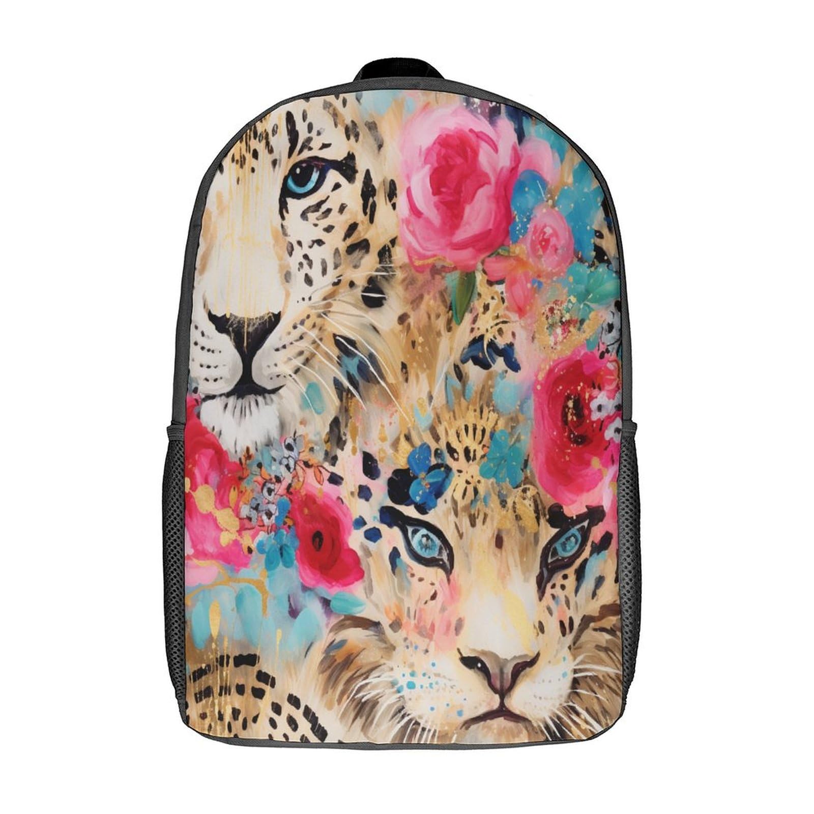 EQKDBFVHS Leopard Mochilas Mochila Escolar,3D Juego Impreso Mochila,Mochilas Para Estudiante Primaria,Mochila De Dibujos Animados Para Niños Estudiantes De Primaria Y Secundaria 17inch