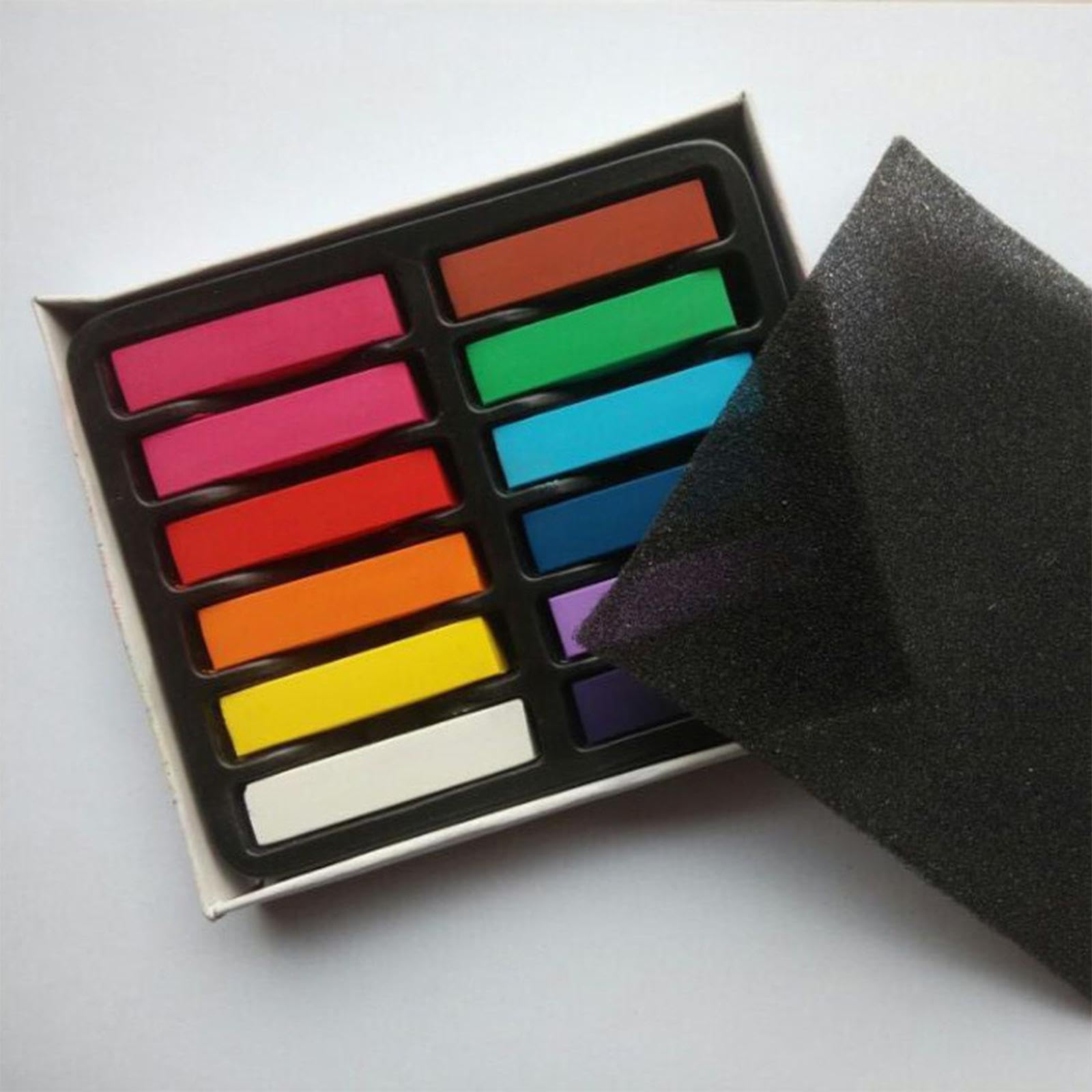 4xTemporäre Haarkreide, Temporäre Haarfarbe, 12 Farben, Haarfarbe, Kreide, Waschbare Haarfarbe für Mädchen, Jungen, Halloween, Cosplay Part
