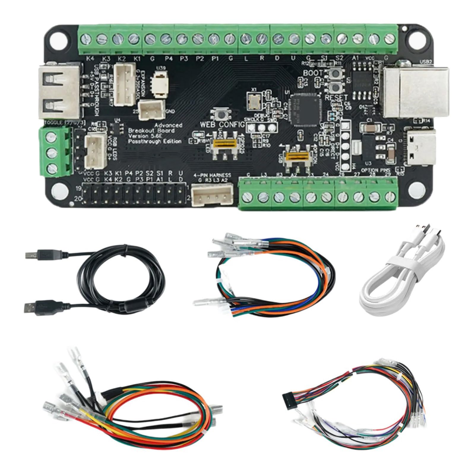 Limtula Scheda controller Fight Stick RP2040 V5.6E Passthrough USB per set PCB accessori per giochi per console