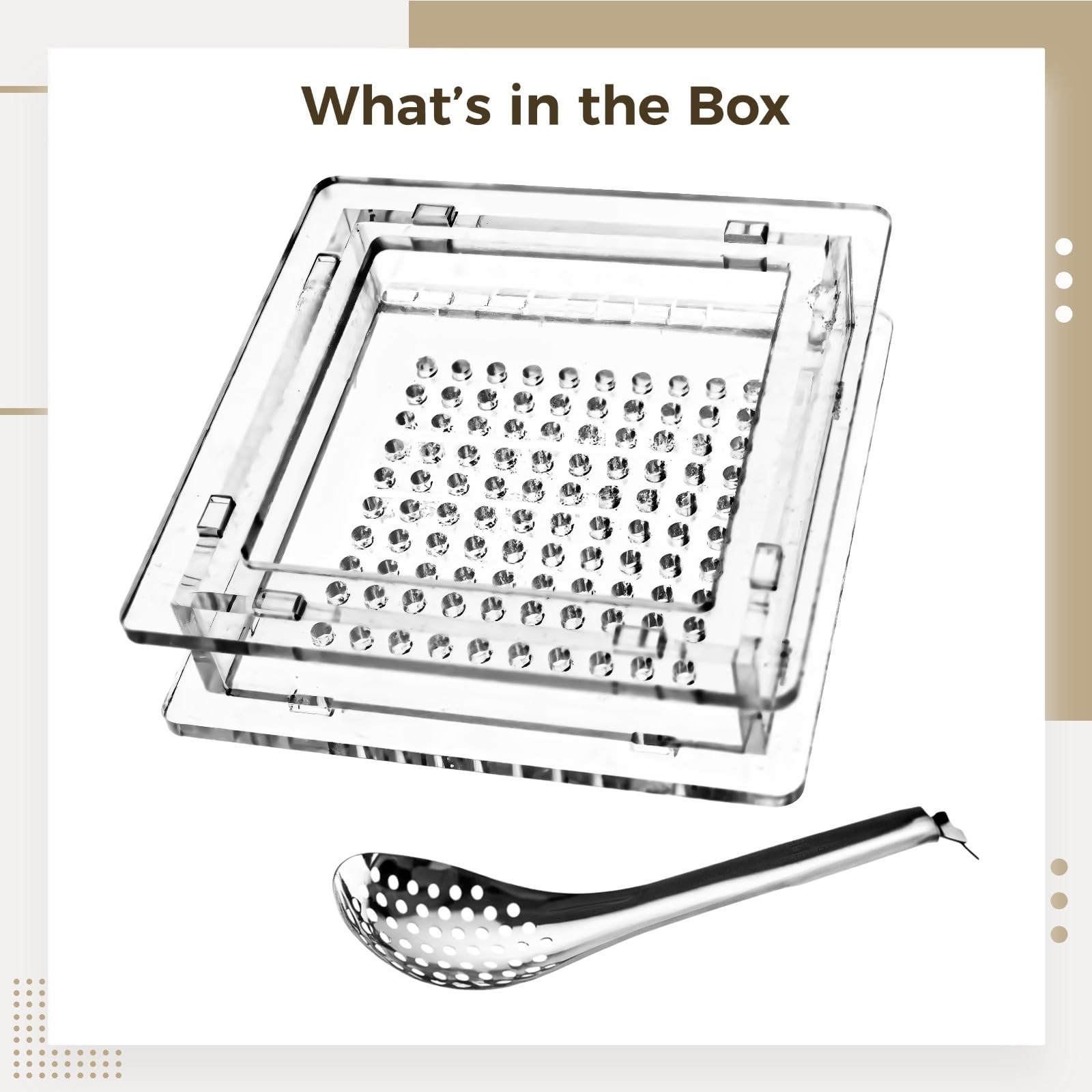 Molecular Gastronomy - Juego de caja de caviar esférico con cuchara, produce 100 bolas de caviar, kit de creación de caviar para entusiastas de la cocina