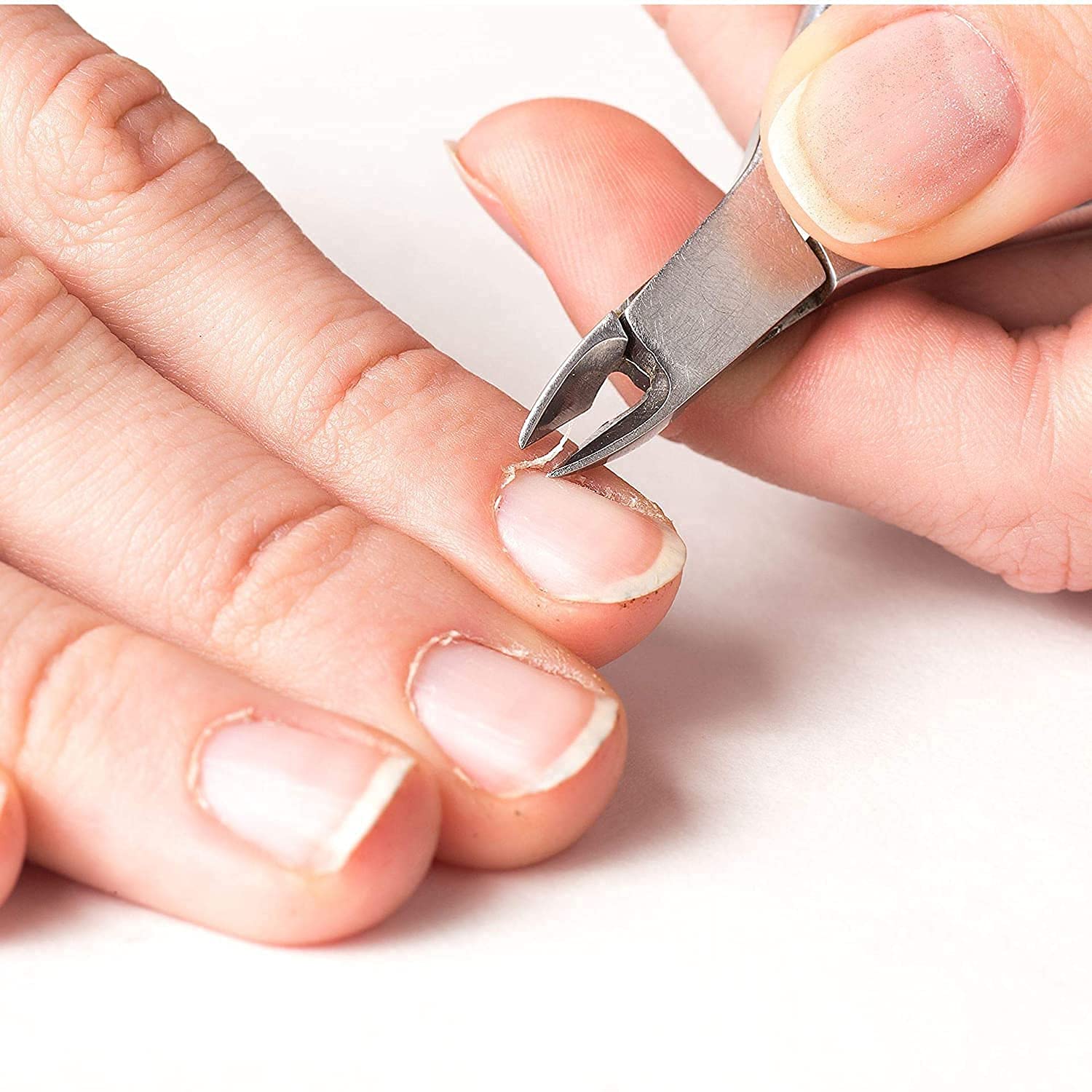 Pinzas para cutículas profesionales, cortaúculas con empujador de cutículas uñas, encarnadas cortaúñas, kit de 3 piezas para manicura y pedicura