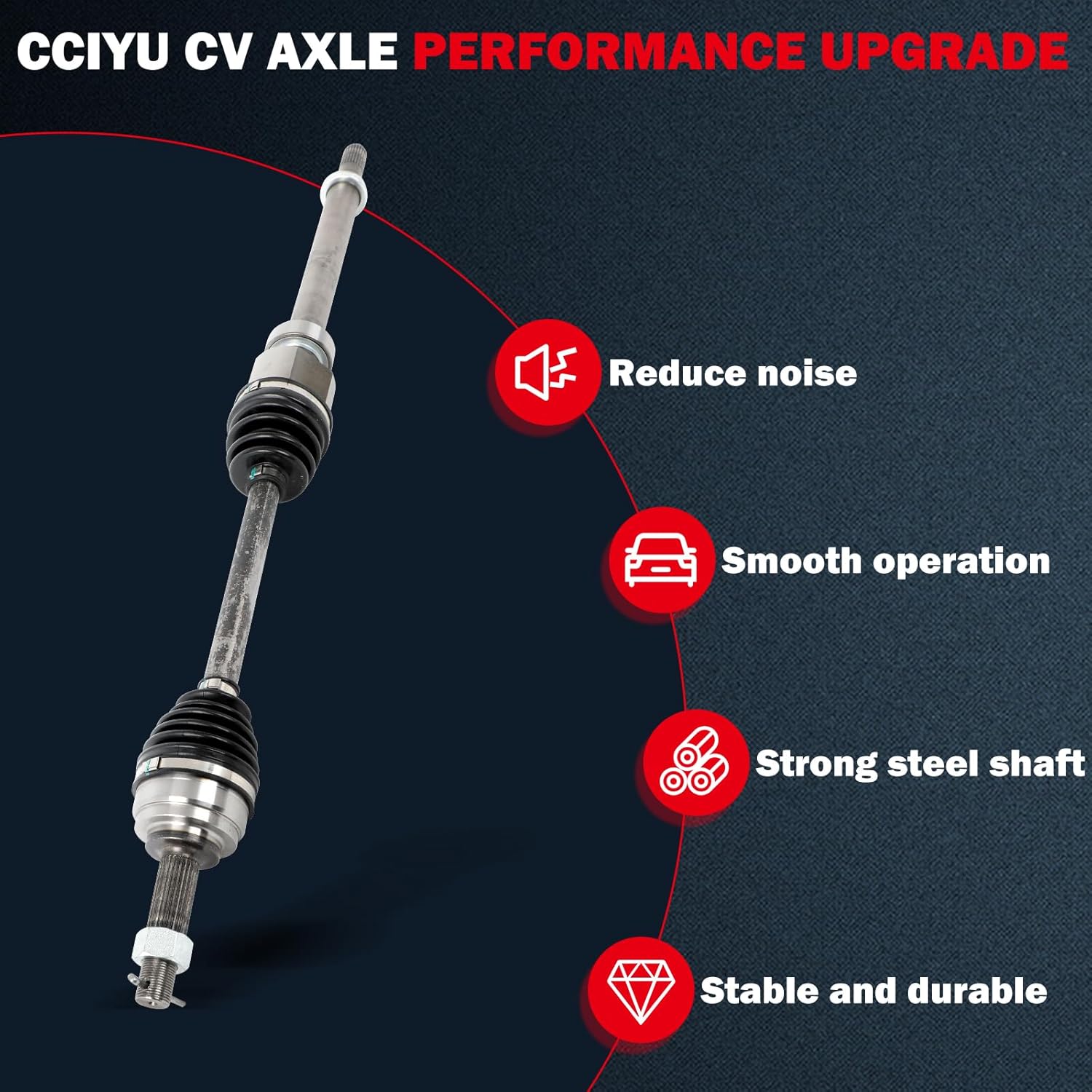 cciyu 66-6253 Front CV Axle Shaft Assembly 2009-2014 for Nissan Cube L4 1.8L,2007-2012 for Nissan Versa L4 1.8L,Automatic CVT Trans,Front Right Passenger Side