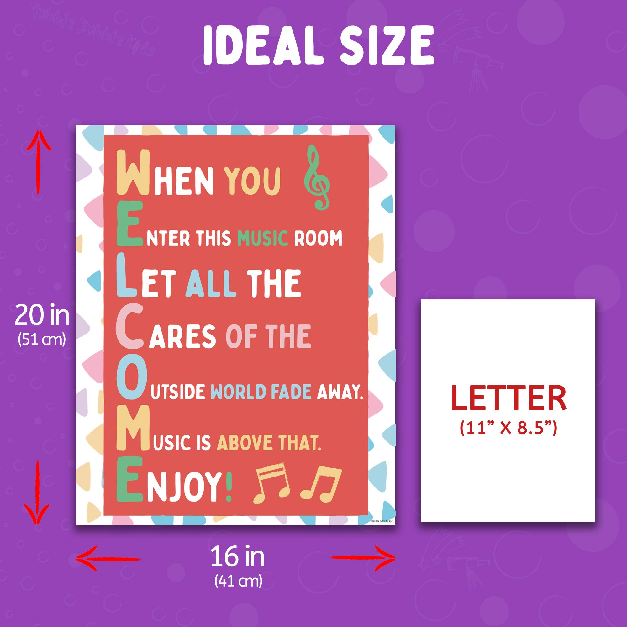 6 Music Posters for Classroom Music Teacher Supplies Include 3