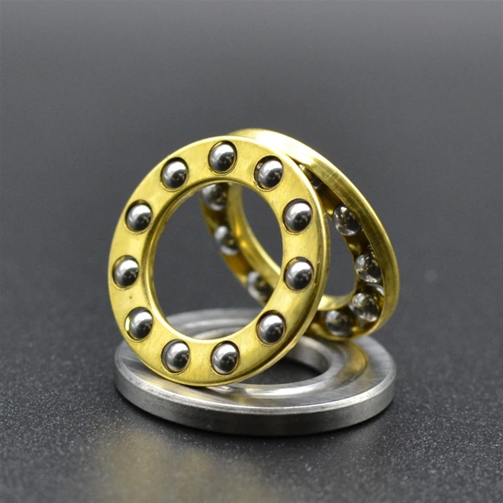 5 Cuscinetti A Sfera Assiali 10x18x5.5mm In Ottone - Per Carichi Assiali, ABEC1, Con Rondelle - Foto 6