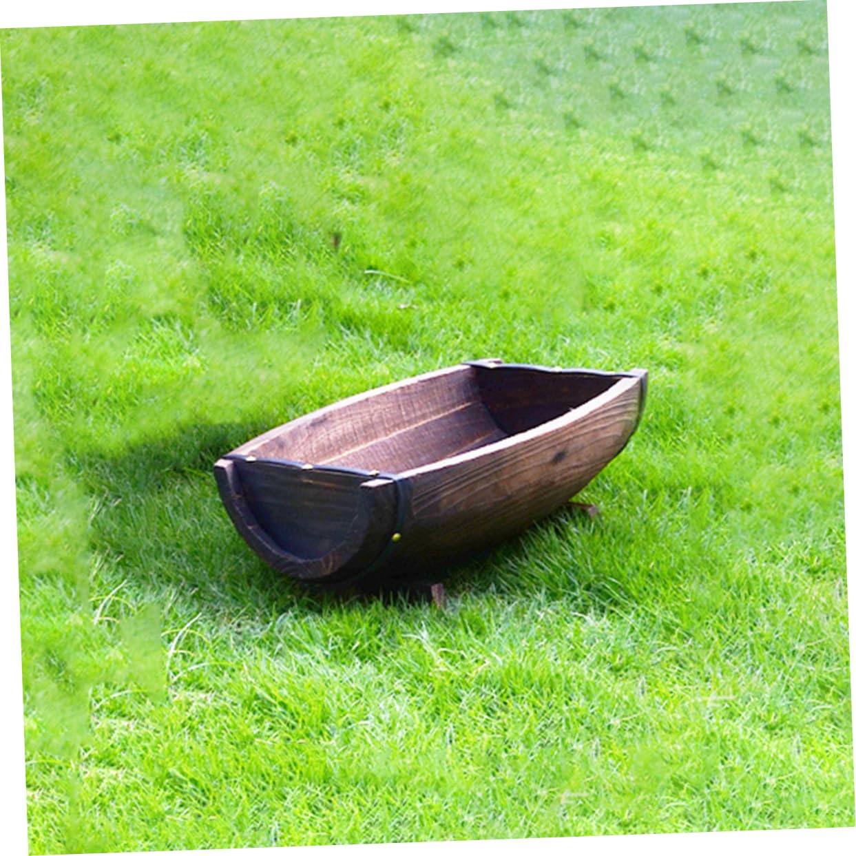 Fioriera Rustica in Legno Anticorrosione Vaso Da Fiori Per Esterni E Interni Con Design a Mezza Botte Ideale Per Giardino Terrazzo E Decorazioni Matrimoniali