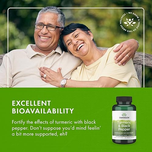 Miniatura 6 de Swanson Premium - Cúrcuma y pimienta negra - Antioxidante, digestión y apoyo articular, 90 cápsulas vegetales (paquete de 2)