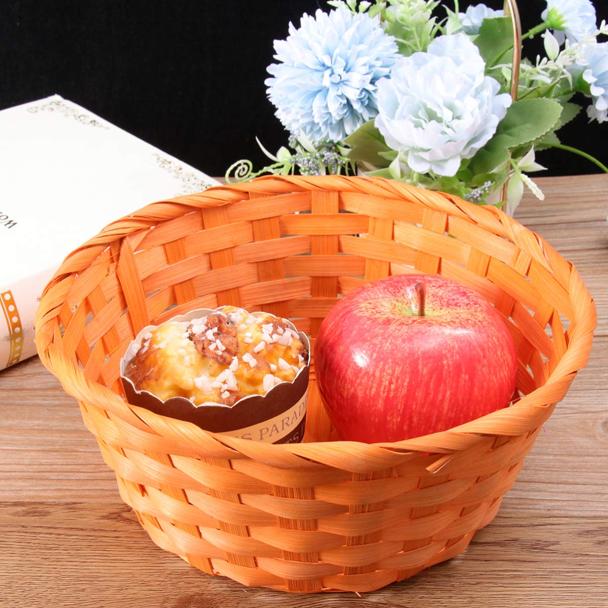 BESPORTBLE 1pc Rustic Egg Basket Rattan Bread Basket Bamboo Geometric Dish Woven Eggs Basket Bamboo Woven Basket Kids Decor Wicker Bread Baskets Home Decor Tassels Toy Fruit Box Storage Child