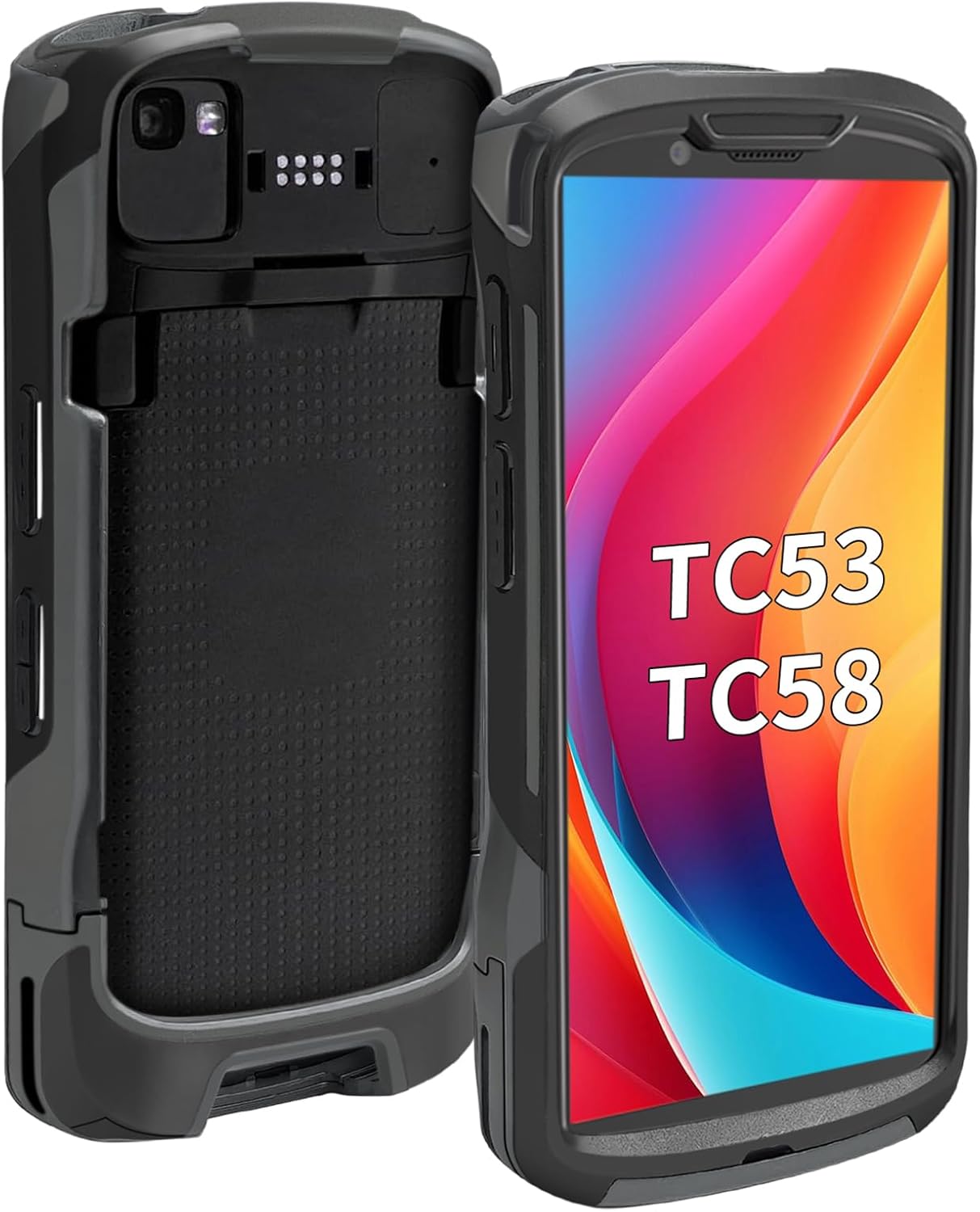 2 PCS TC53 Case [New Version 2026] Rugged Cover for Symbol Zebra TC53 TC58 Mobile Computer Scanner Cover TC53 Protective Case TC58 Protective Covers