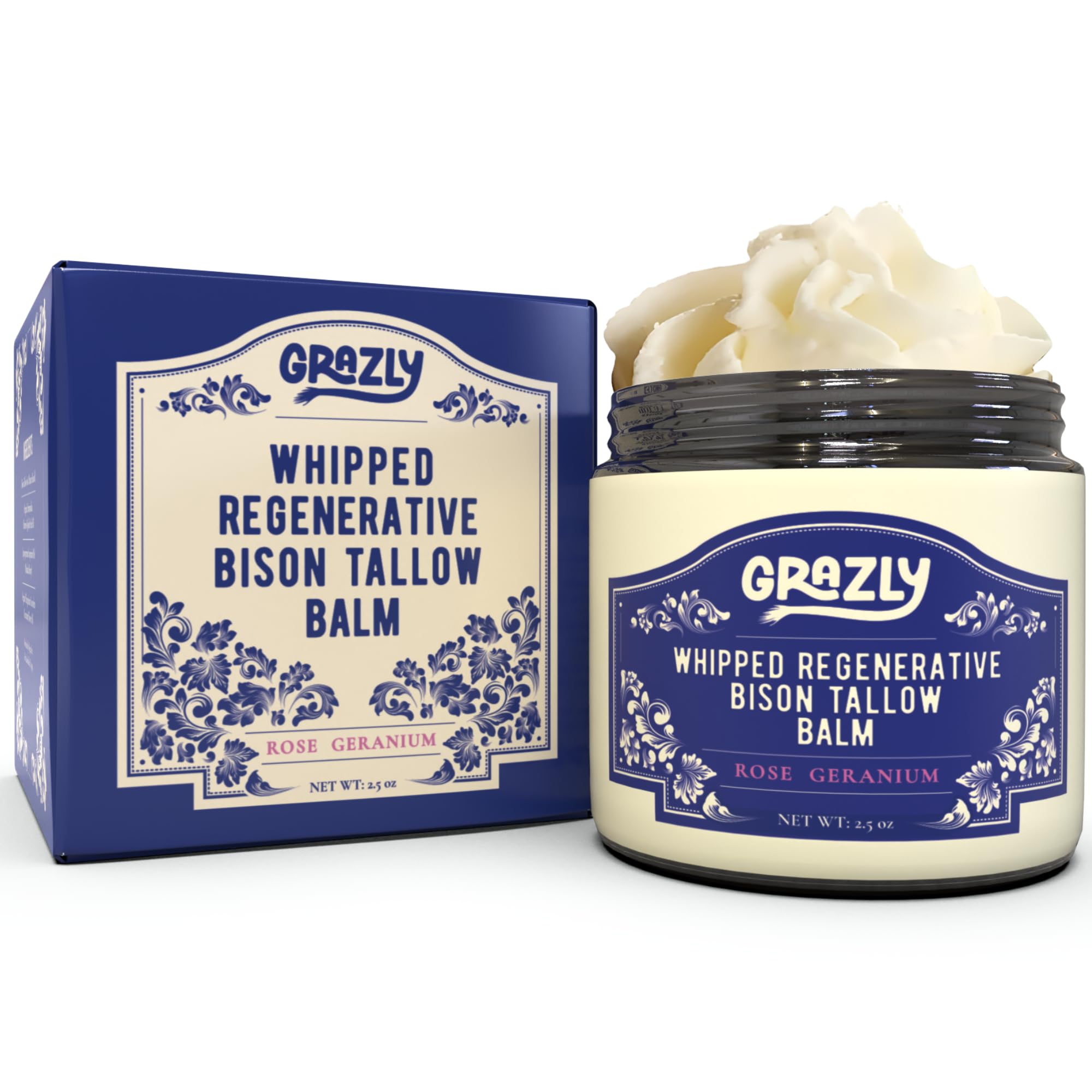 Amazon.com : Grazly Whipped Bison Tallow Balm w/Manuka Honey