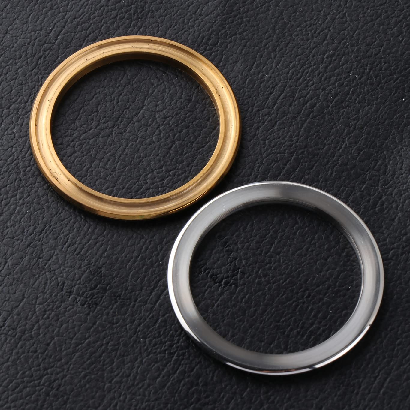 Uhr ​Lünette Edelstahlbeschichtung Lünette Einsatz 40 mm Zifferblatt Zifferblatt Uhr ersetzen Zubehör Armbanduhr Lünette (Color : Gold)