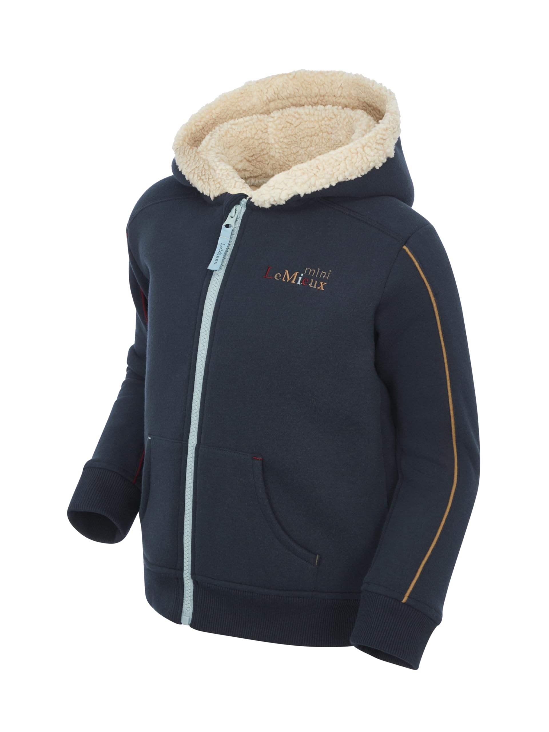 Lemieux Navy Mini Charlie Lined Hoodie - Soft & Cosy - Zip Through Hoodie - 7-8Years