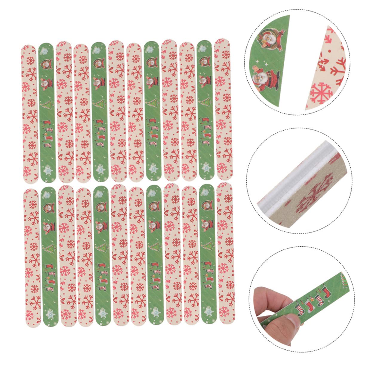 minkissy 120stücke Weihnachtsmotiv Nagelfeilen Eva Nagelfeilen Für Maniküre Und Pediküre Handheld Nagelpflegewerkzeuge Mit Kreativen Designs Für Natürliche Und Künstliche Nägel