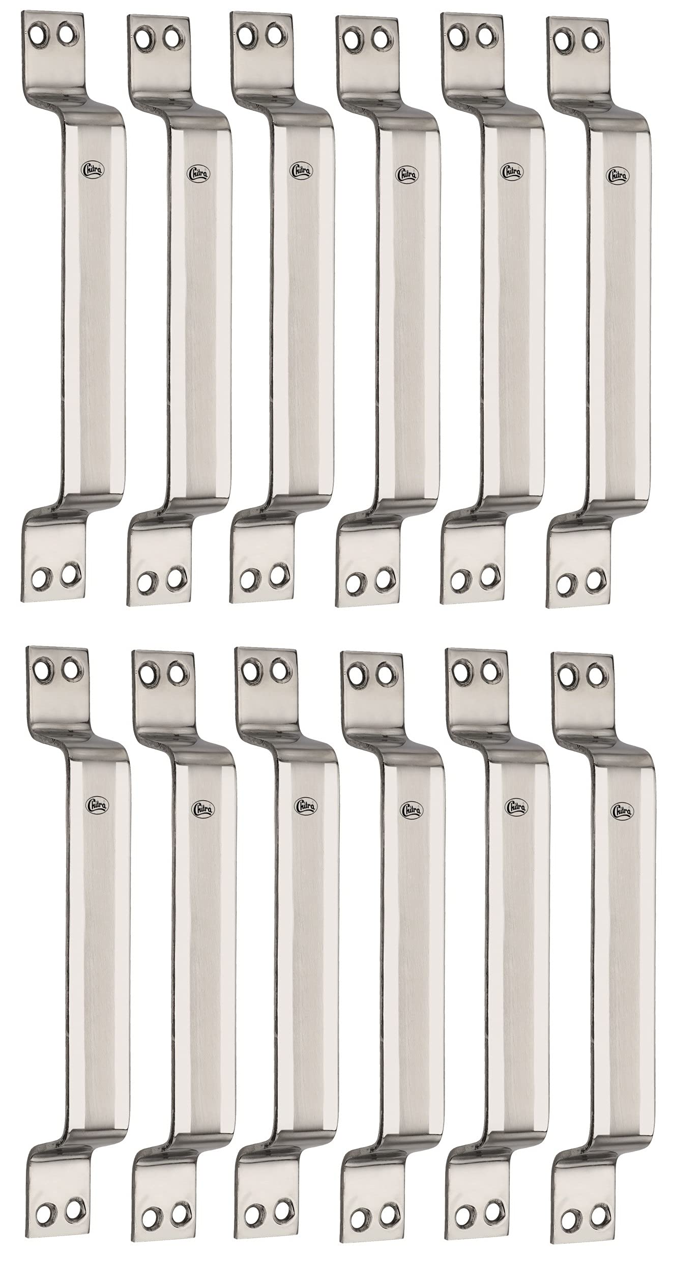 Chitra Wave Stainless Steel Door/Cabinet Handles Pack of 6 (6 Inch, Black), Pull Handle — Amazon image 10