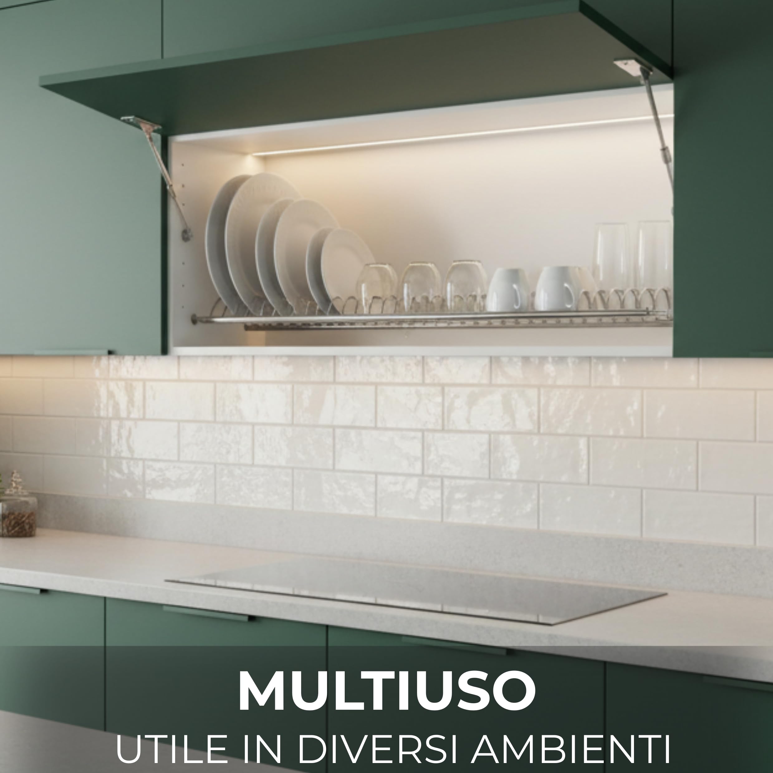 EffeDecor Scolapiatti Per Pensili da Incasso in Acciaio Inox Completo con Vaschetta Raccogligocce Ideale per Pensili da Cucina 76/86 cm Made in Italy (86 cm)
