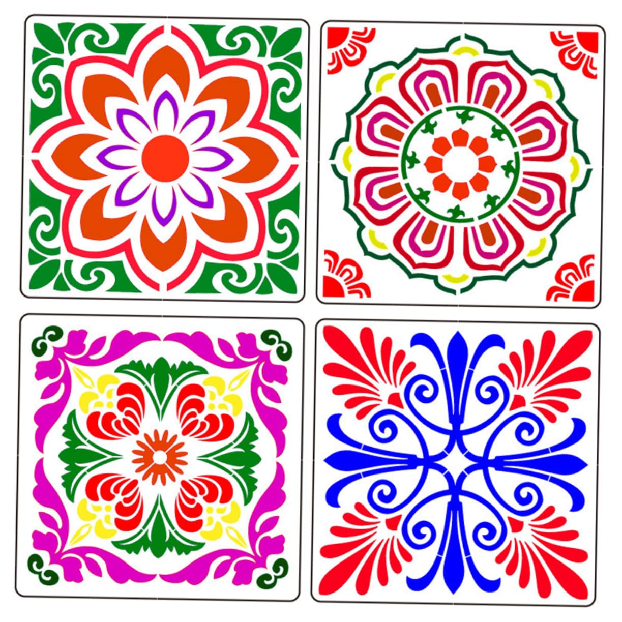 COHEALI 36pezzi Stencil Mandala Riutilizzabili per Pittura Spray Modelli Decorativi Stencil per Progetti Creativi e Decorazioni Casa