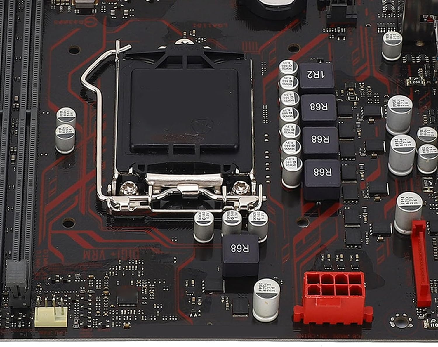 Close-up of LGA 1151 CPU socket on Vikye motherboard
