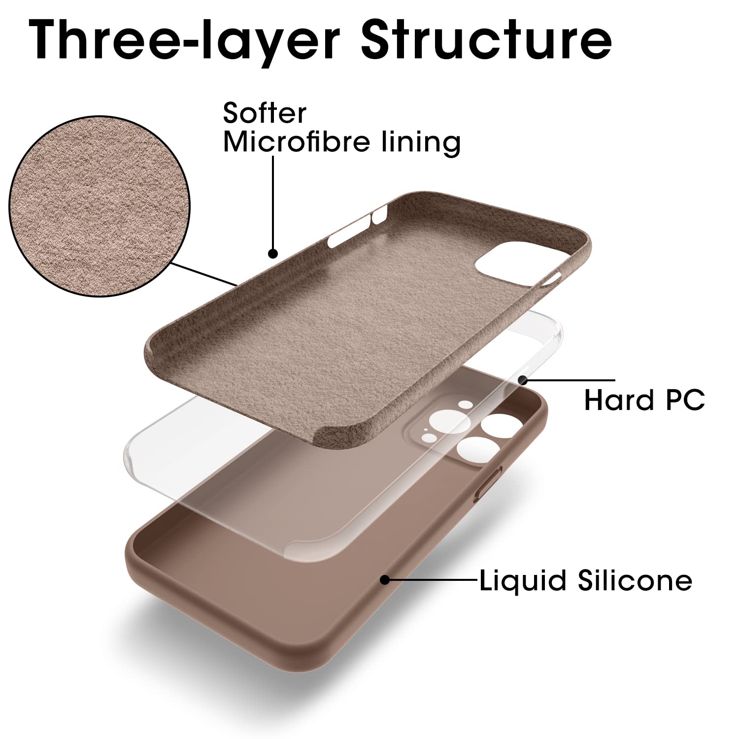 WXX Custodia sottile in silicone per iPhone 13 Pro Max Custodia per