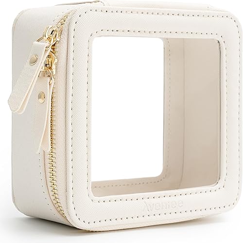 Miniatura 44 de Aveniee Bolsa organizadora de maquillaje transparente, bolsa de aseo de viaje, estuche cosmético para mujeres, bolsa portátil de maquillaje