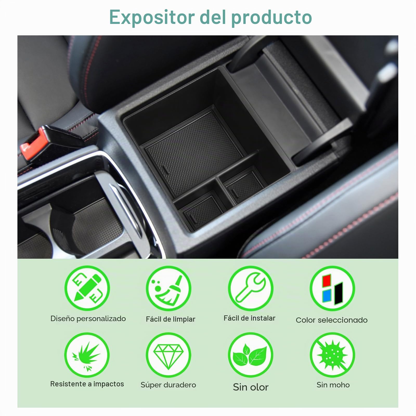 GAFAT MG HS/EHS EV/HS Plug-in Hybrid 2018-2023 2024 Caja de Almacenamiento para Consola Central, MG HS 2023 2022 Reposabrazos Organizador Bandeja Guantera, MG HS Accesorios