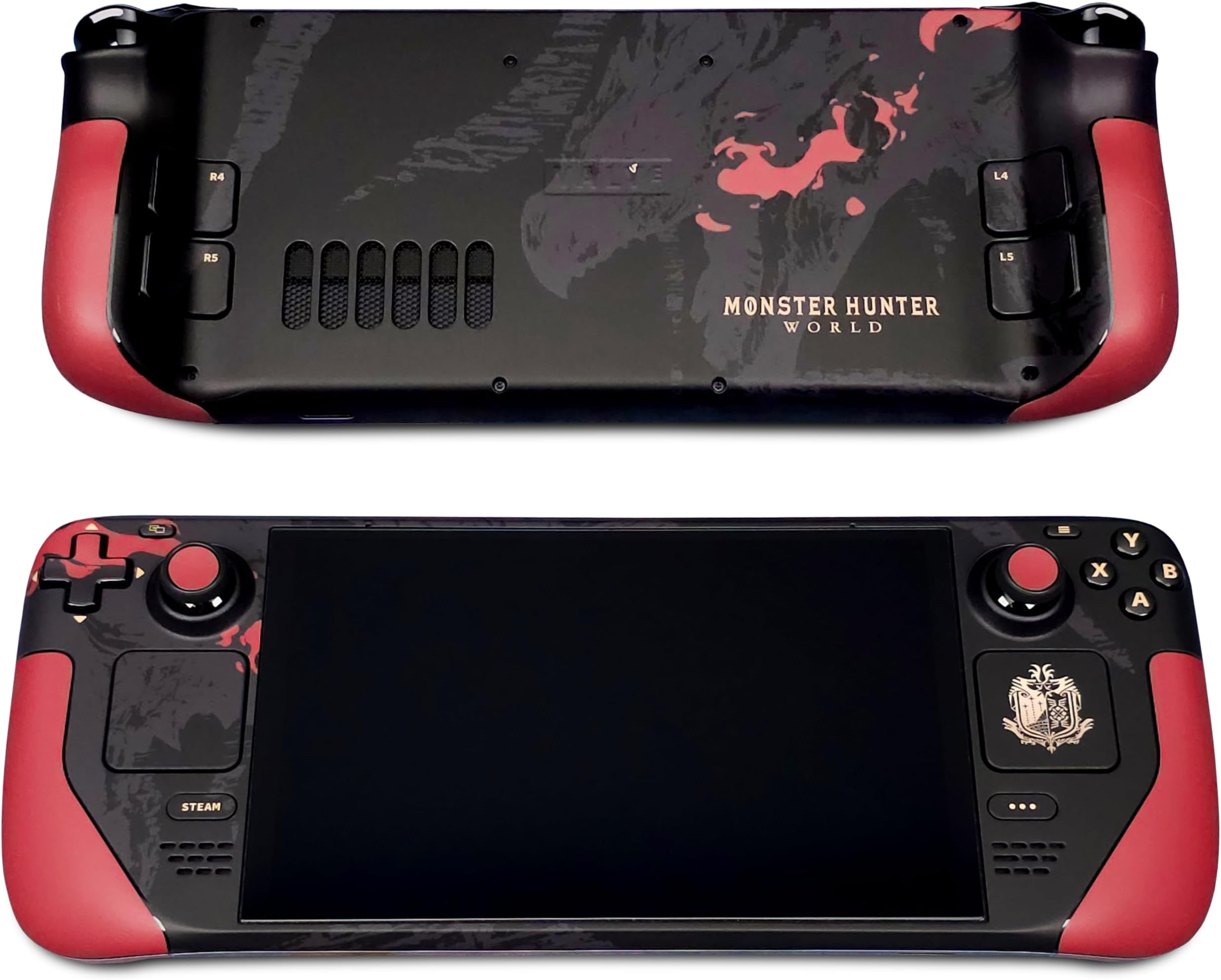 Pop Skin Steam Deck , Monster Hunter World Edition, Full Wrapping Matte Vinyl For (Designed ), Compatible With Both Lcd Version And Oled Version.