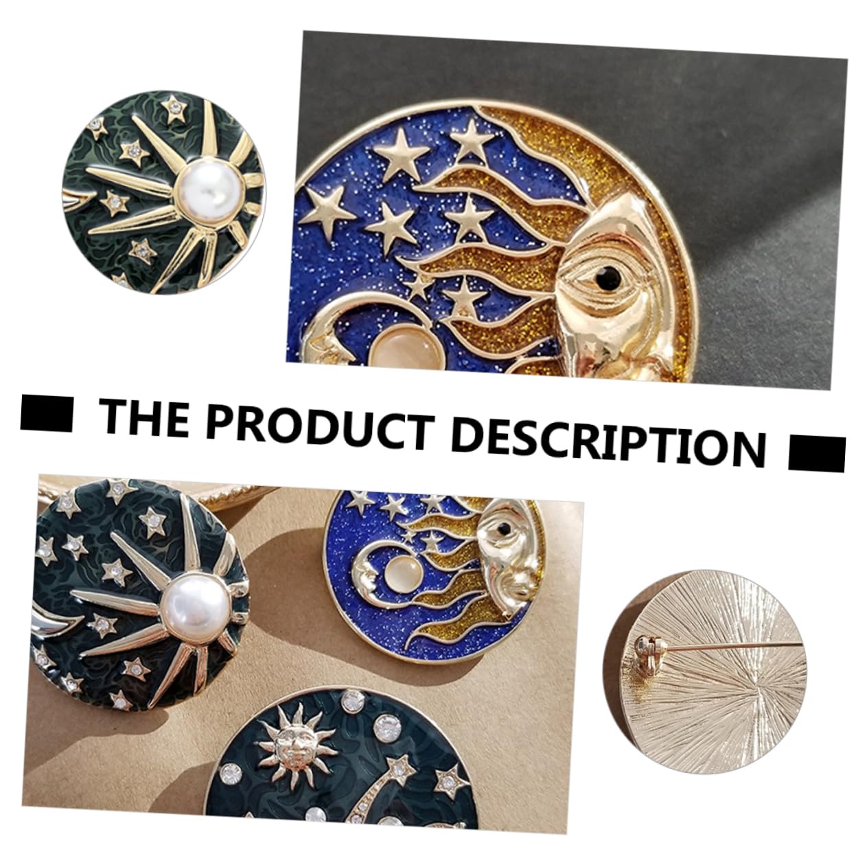 GALPADA 15piezas Broche Decorativo Para Ropa Accesorio De Moda Diseño De Galaxia Broche De Sol y Estrellas Para Celebraciones y Uso Diario