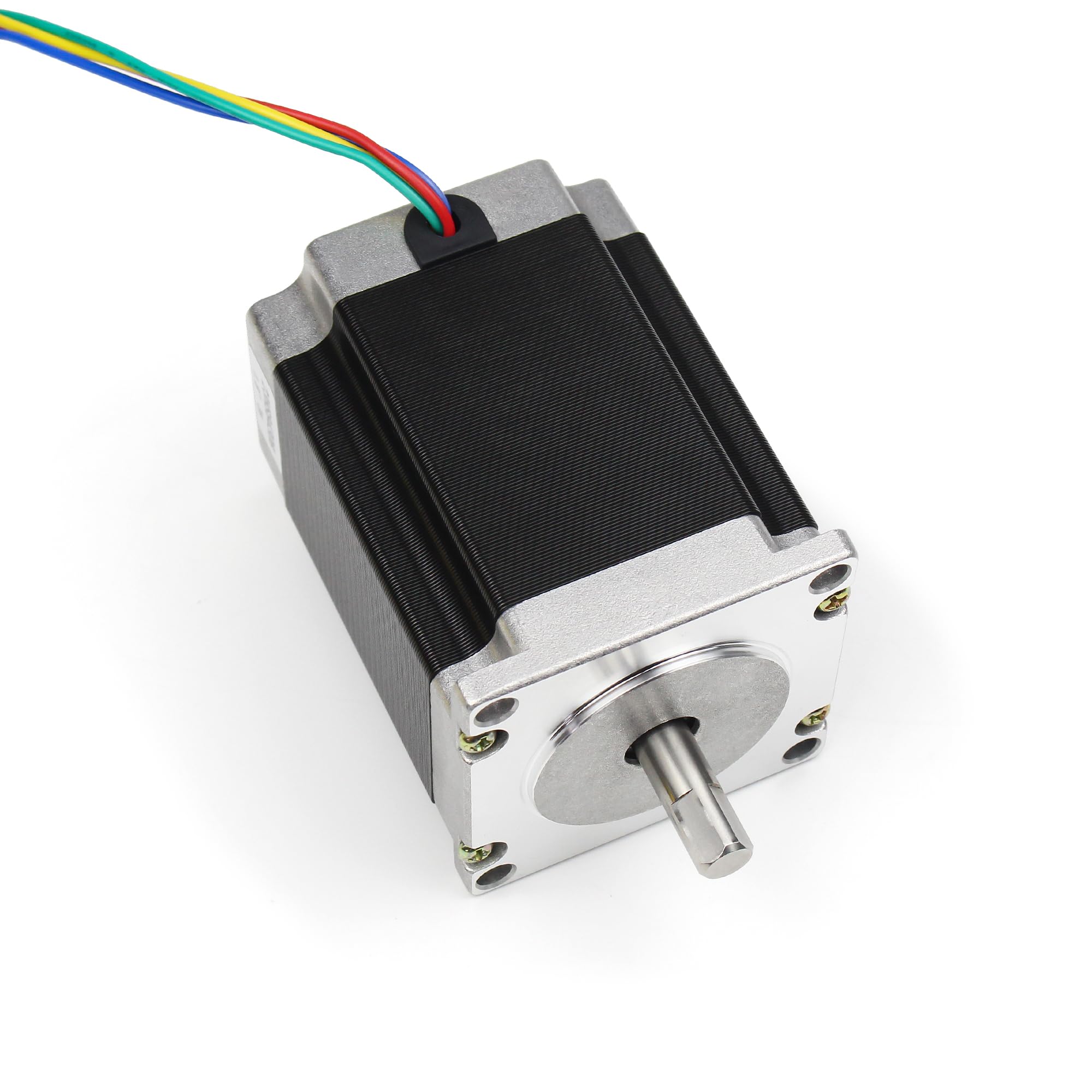 RATTMMOTOR Motore passo-passo Nema 23, motore stepper, a doppia gamba, 4 fili, 3 A, 1,8 Nm, 2 fasi, 1,8 gradi, 57 x 57 x 76 mm, 4 fili per stampante 3D/fresatrice CNC (23HS8430B)