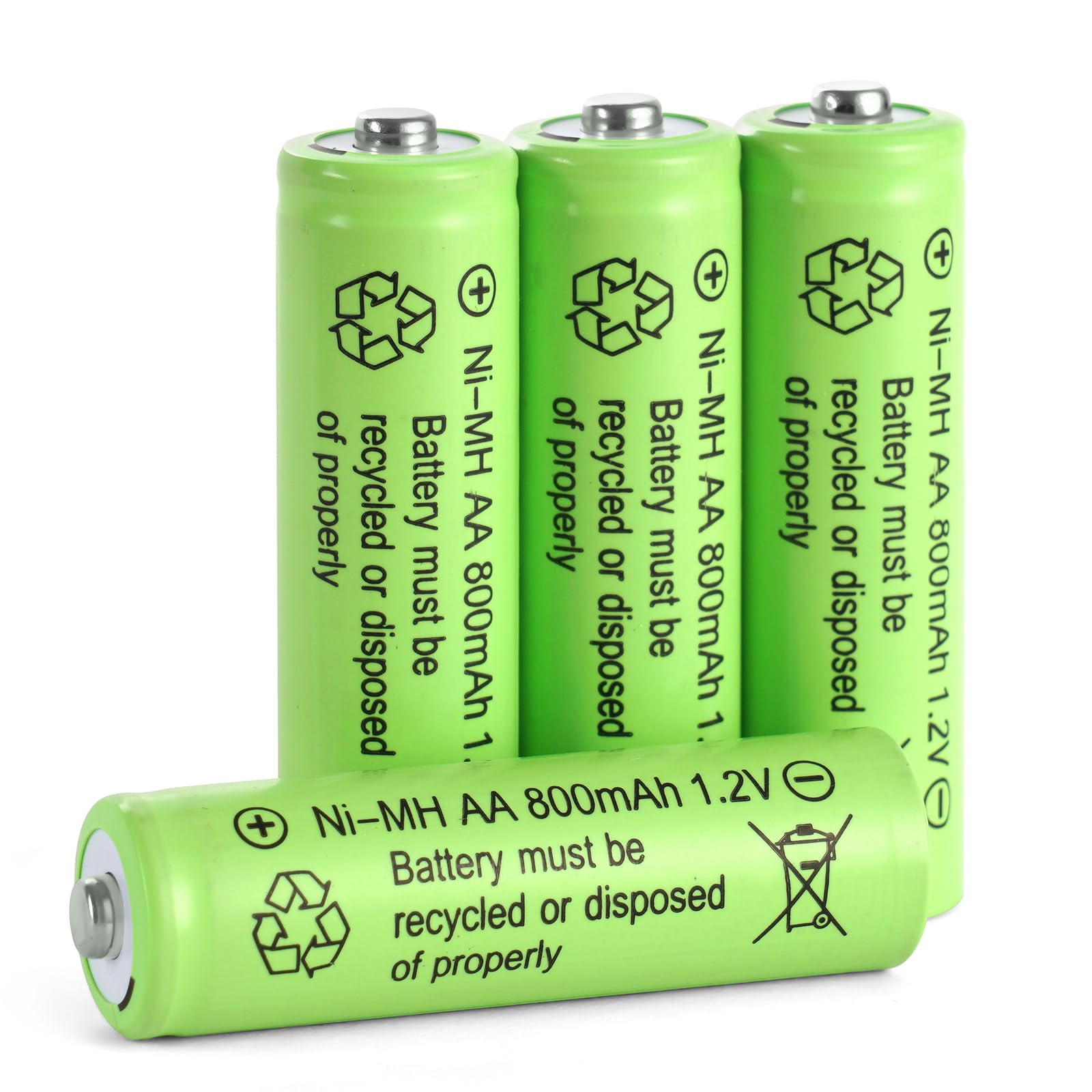 AXFEE Piles Rechargeables Ni-Mh AA 800mAh 1,2V Haute capacité 4PCS