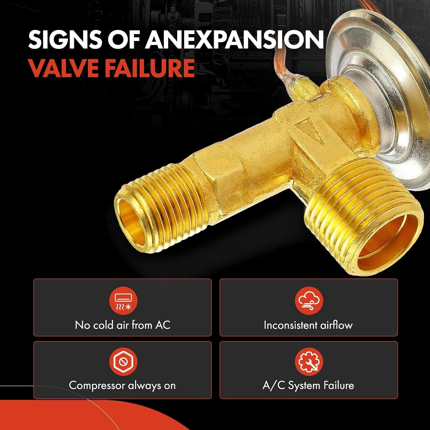 A-Premium AC Expansion Valve Compatible with Acura Legend | for Acura Legend 1991 1992, 3.2L, Precise Flow Control, Stable Cooling & OE Fit