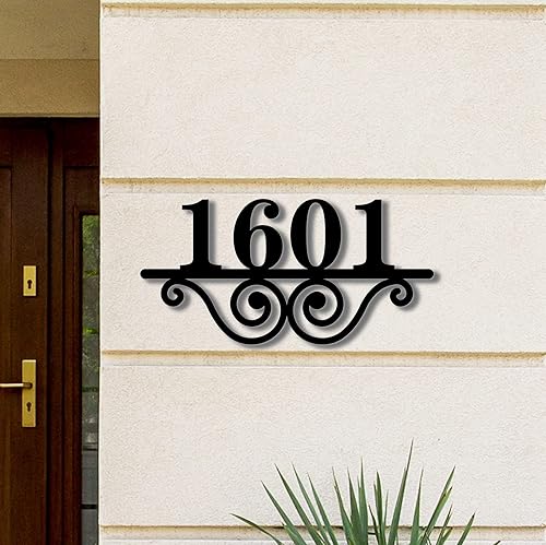 Letrero de metal personalizado con números de dirección de casa, valla de puerta de número de calle personalizada o placa de puerta delantera,
