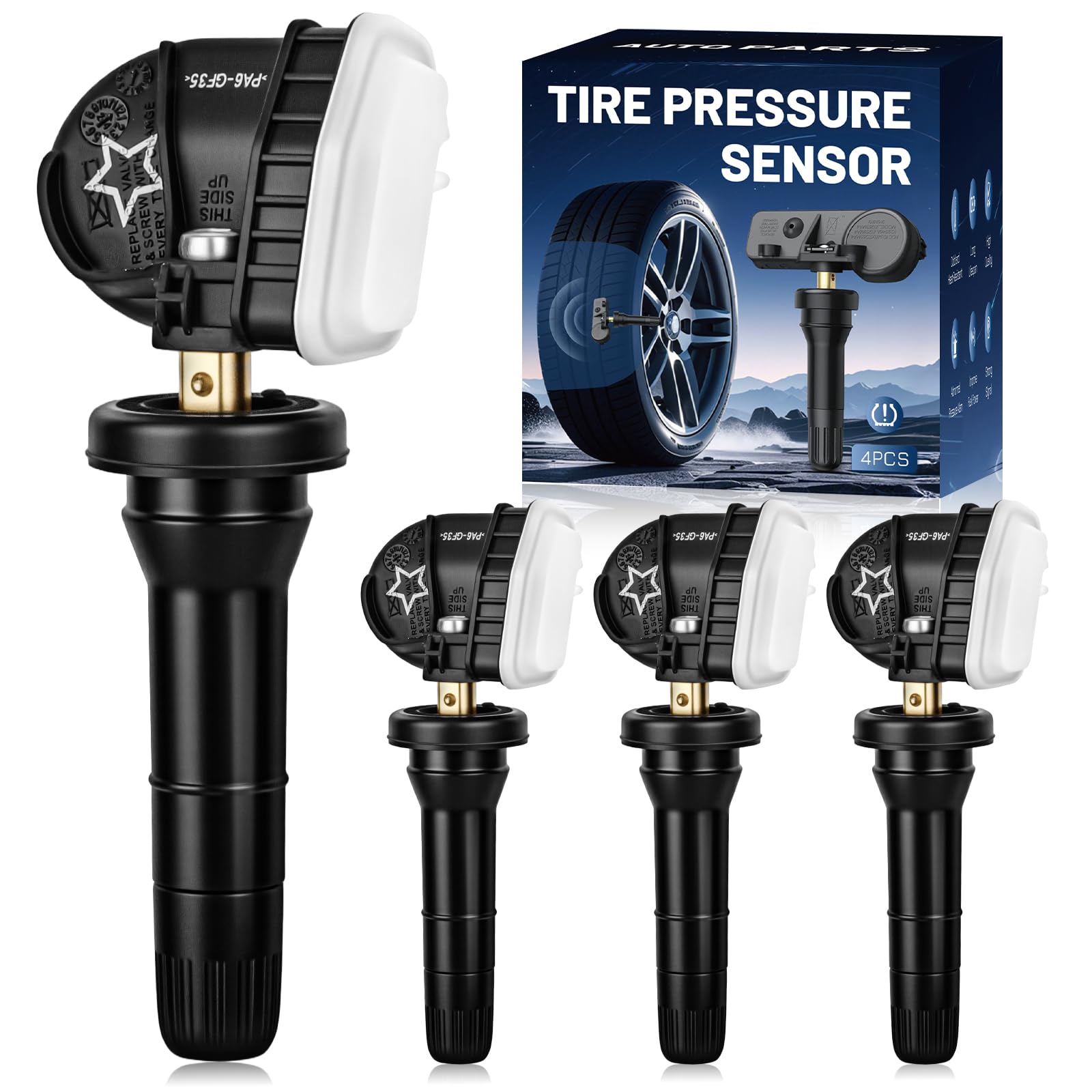 4Pcs TPMS Tire Pressure Sensor 13540600 fit for Chevy for GMC for Buick for Cadillac for Hummer for Pontiac for Saturn 315MHz Tire Pressure Monitoring