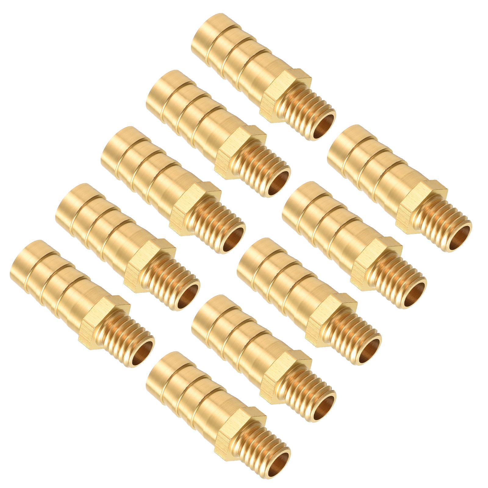 Kozelo 10pcs Brass Hose Barb Fittings 10mm Hose Barb to M8x1.25 Male โ image 1