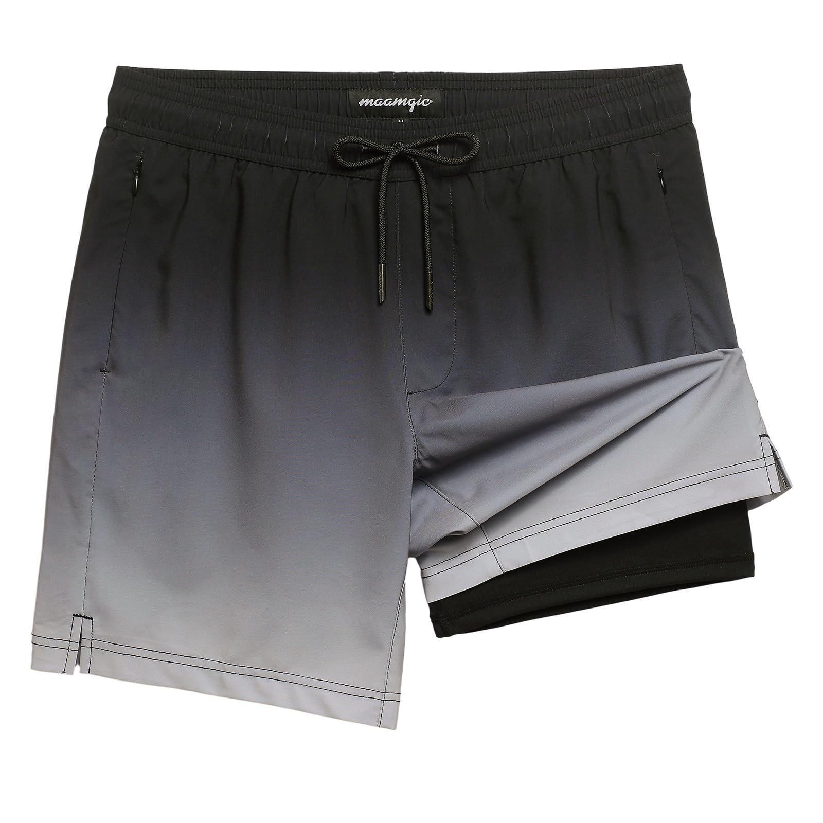 maamgic 2 in 1 Mens Swim Trunks 7 Inch Swim Shorts Swim Suits Board Shorts