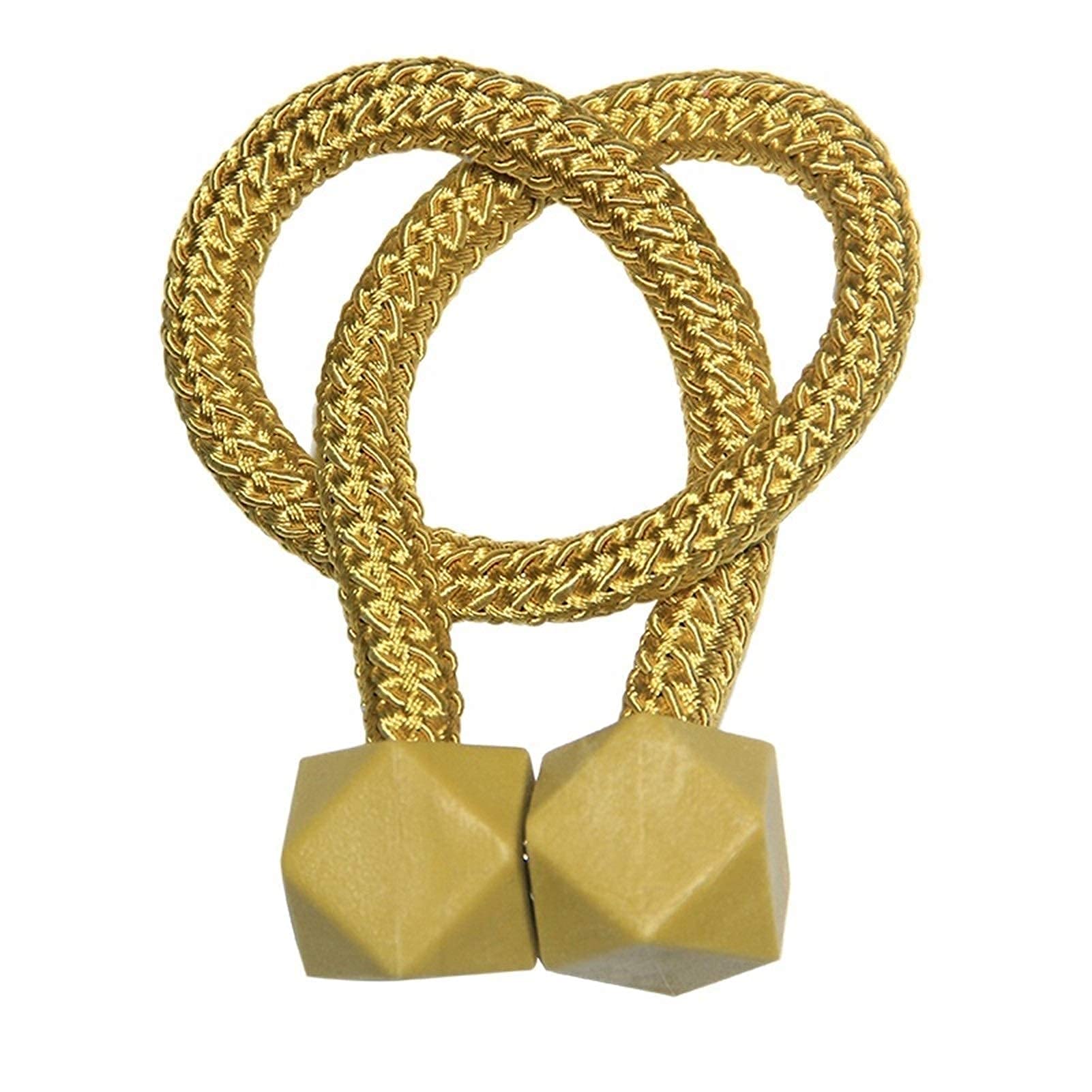 Vorhang-Raffhalter, 1 Paar magnetischer Vorhanghalter, Clip-Schnalle, Raffhalter, Fensterzubehör, Vorhang-Raffhalter, dekorativer Magnet, Vorhang-Raffhalter zur Befestigung von Vorhängen (Gold) (Gol