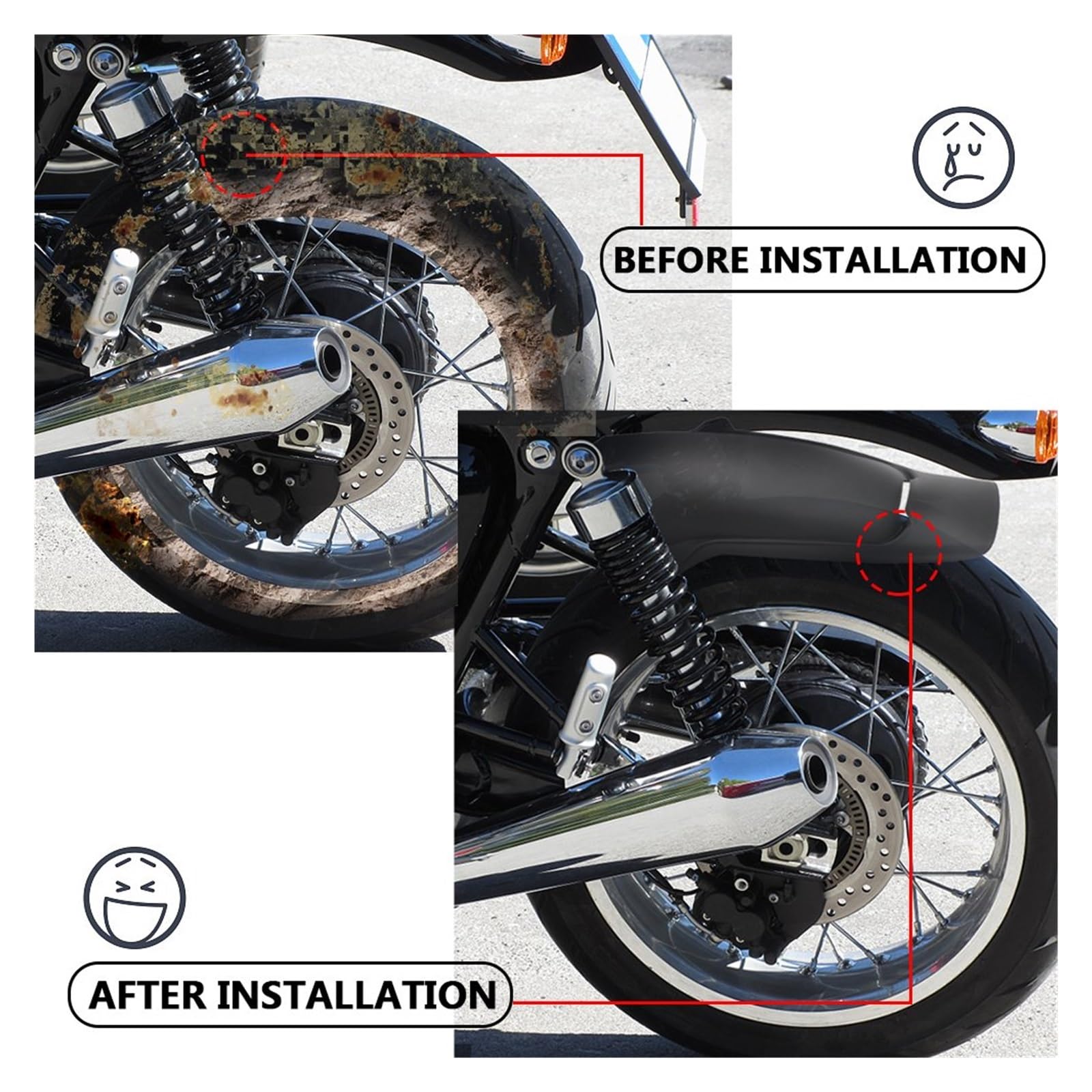 Parafango Moto Moto Parafango Posteriore Parafango Splash Guard per BMW F800GS F700GS F650GS R1150GS R1200GS/R1200GS per ADV/R1200GS LC Mudflap Paraspruzzi