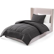 UGG Leonora Twin Comforter Set, Lightweight, 2-Piece, Charcoal Grey