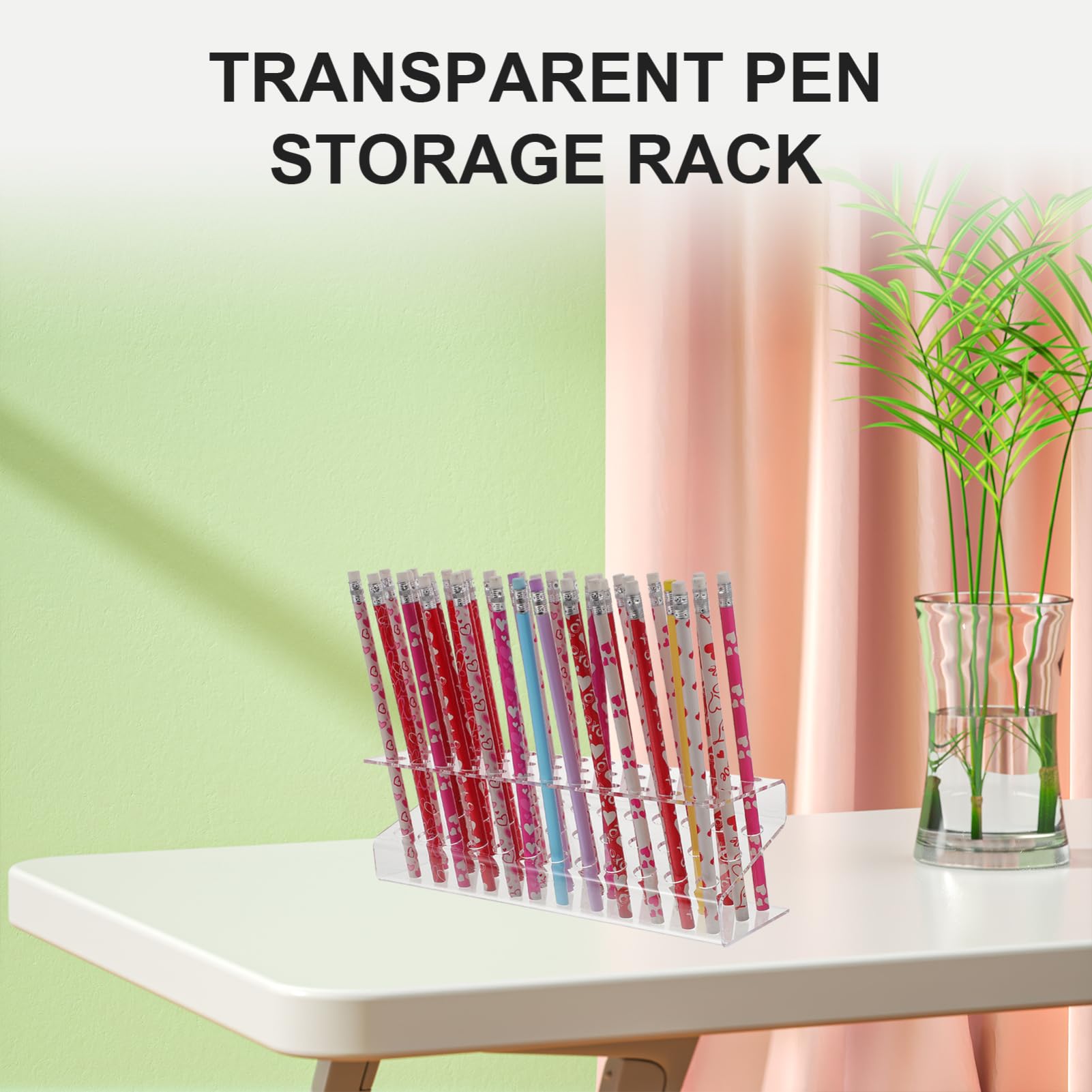Portapenne in Acrilico Trasparente Portapenne Multiforo Organizer Da Tavolo Contenitore Per Penna Matita Penna A Sfera Espositore Per Ufficio E Casa