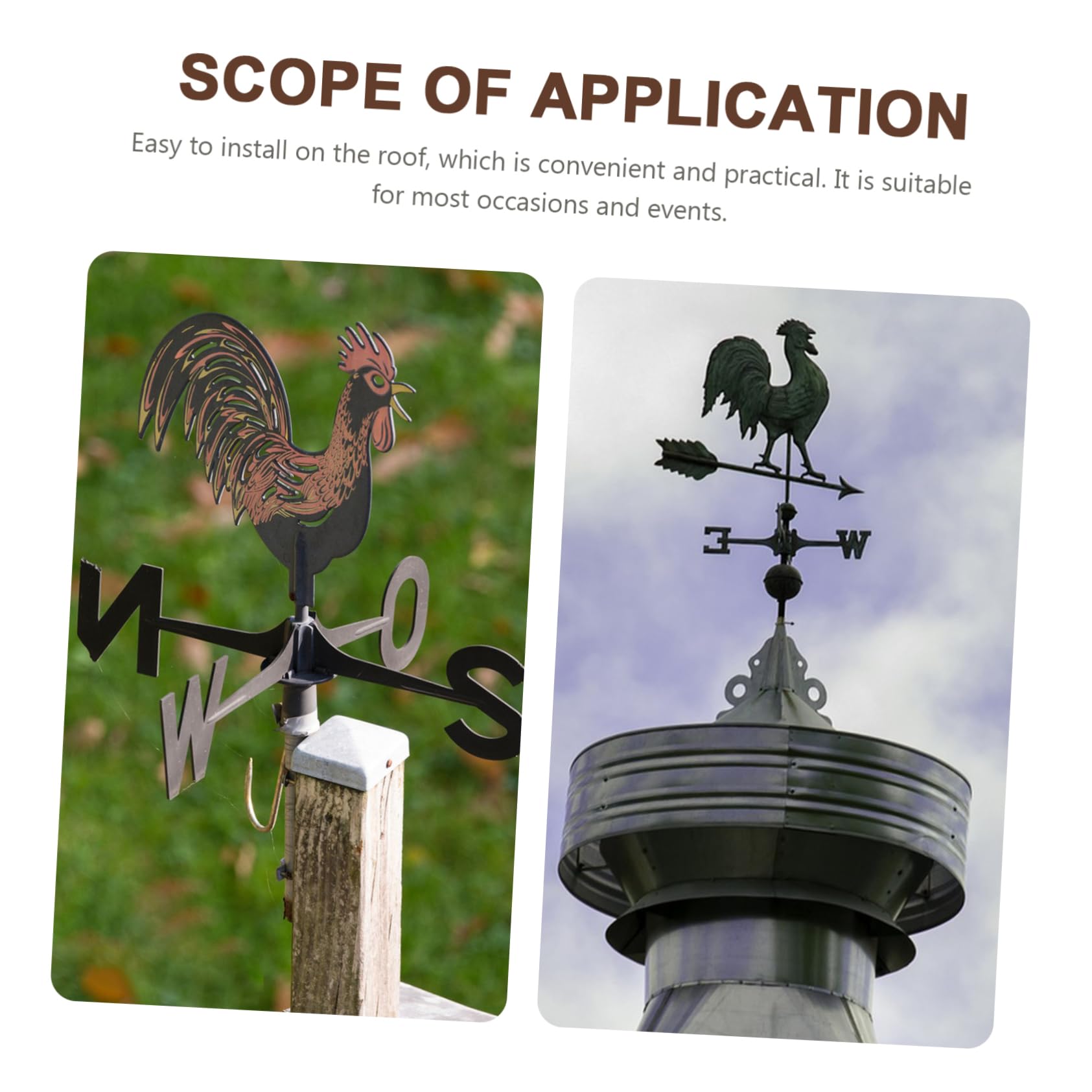 BESPORTBLE Girouette Forme de Mouton pour Jardin Indicateur de Vent Décoratif Girouette Fine à Fixer Toit