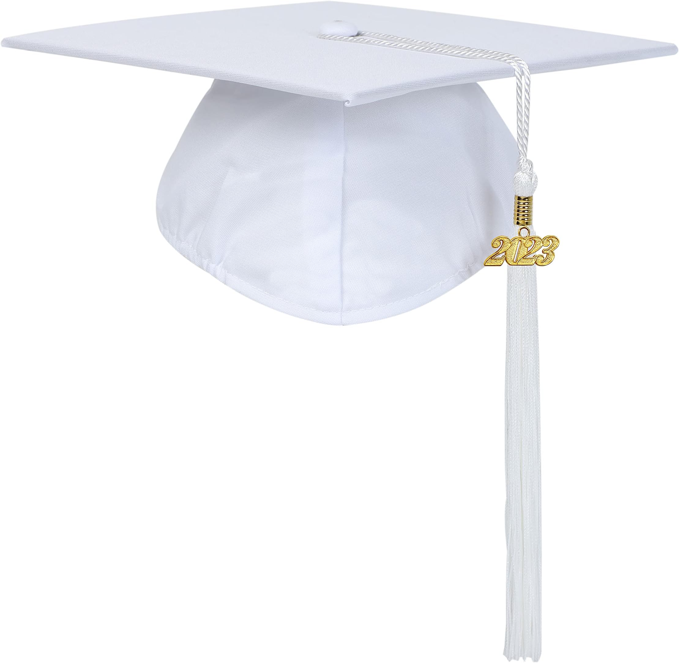 FtyFty Adult Matte Graduation Cap Hat with Tassel 2020 for High School College Graduates