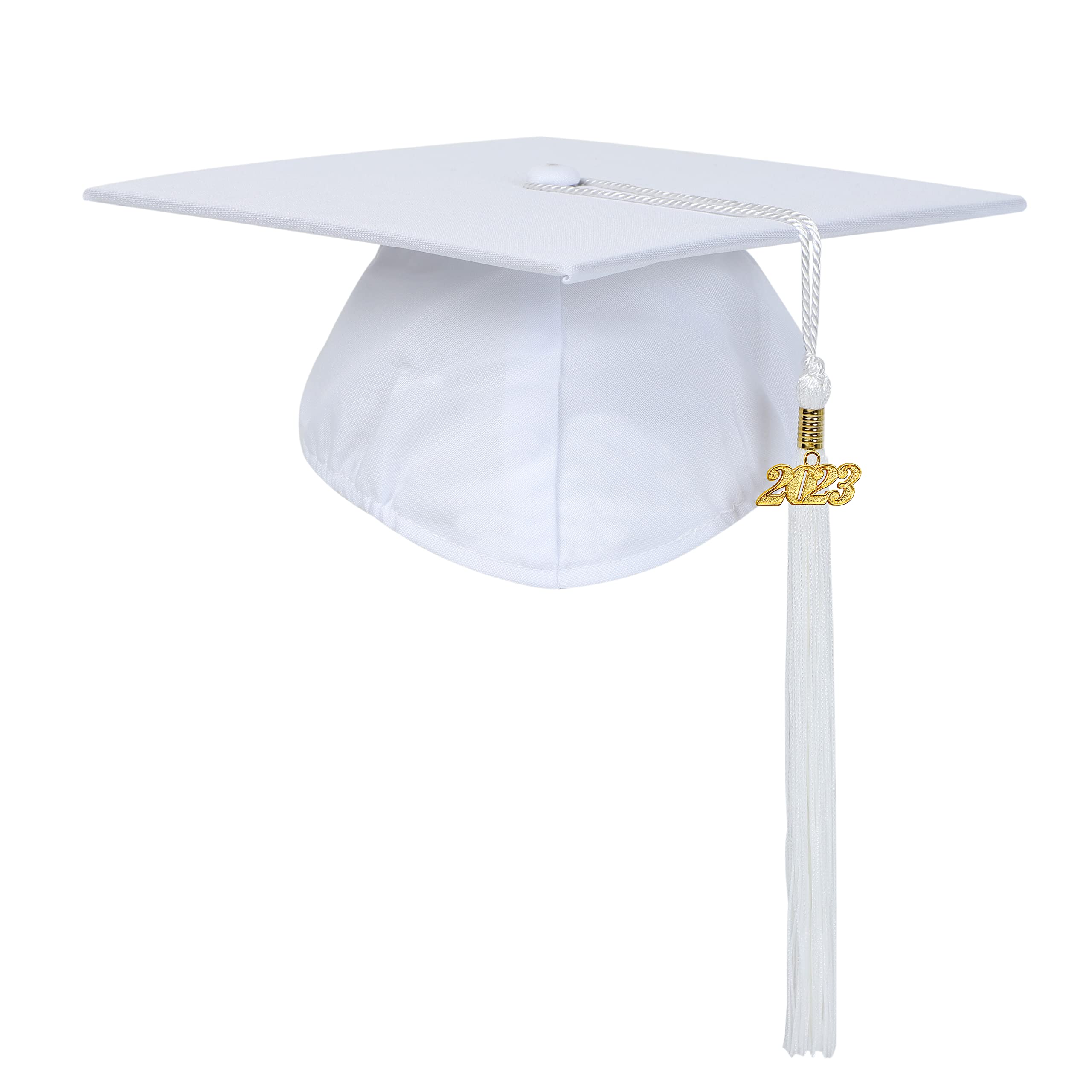 FtyFty Adult Matte Graduation Cap Hat with Tassel 2020 for High School College Graduates