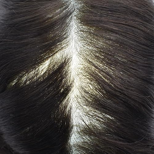 Miniatura 4 de Pieza de pelo para hombres Toupee sistema de reemplazo de cabello humano real, unidad de cabello humano ultrafino, postizo para hombres, protesis