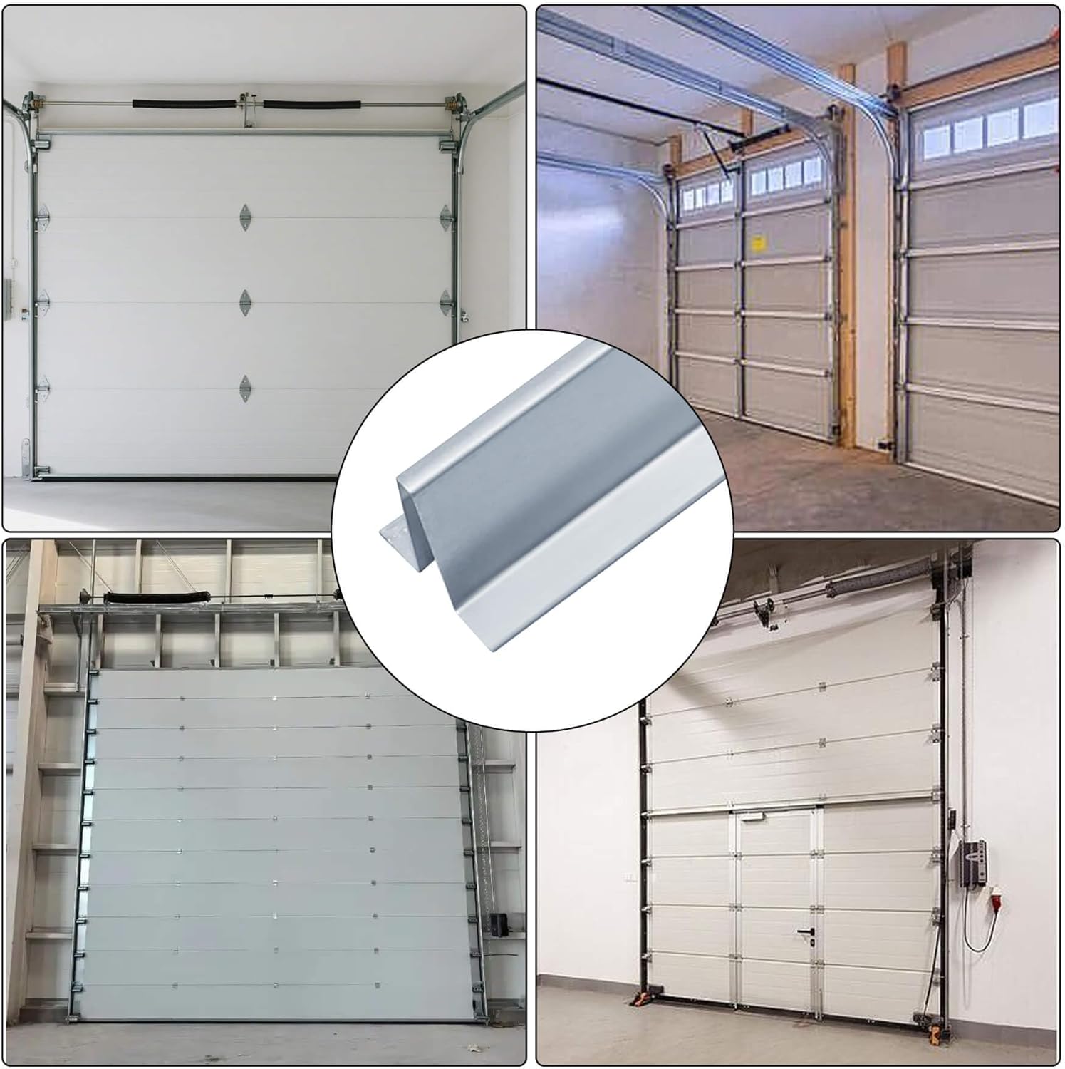 Wulankd 16FT Garage Door Reinforcement Bracket, Heavy Duty Steel Garage Door Hurricane Strut Beams, 22 Thick Steel,Screws Included