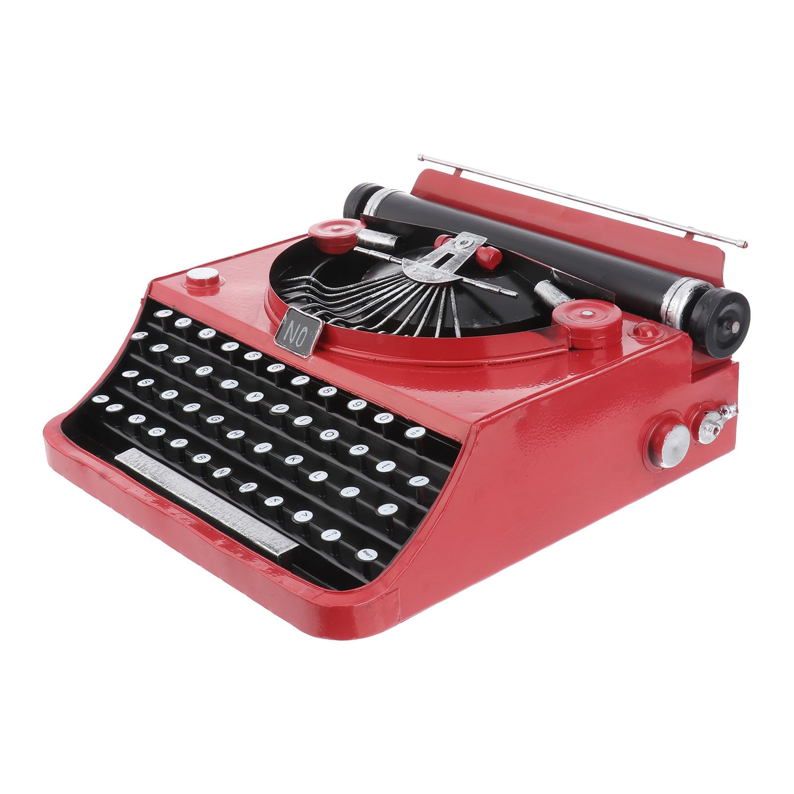 Adorno Retro de Hierro Rojo de Máquina de Escribir para Salón